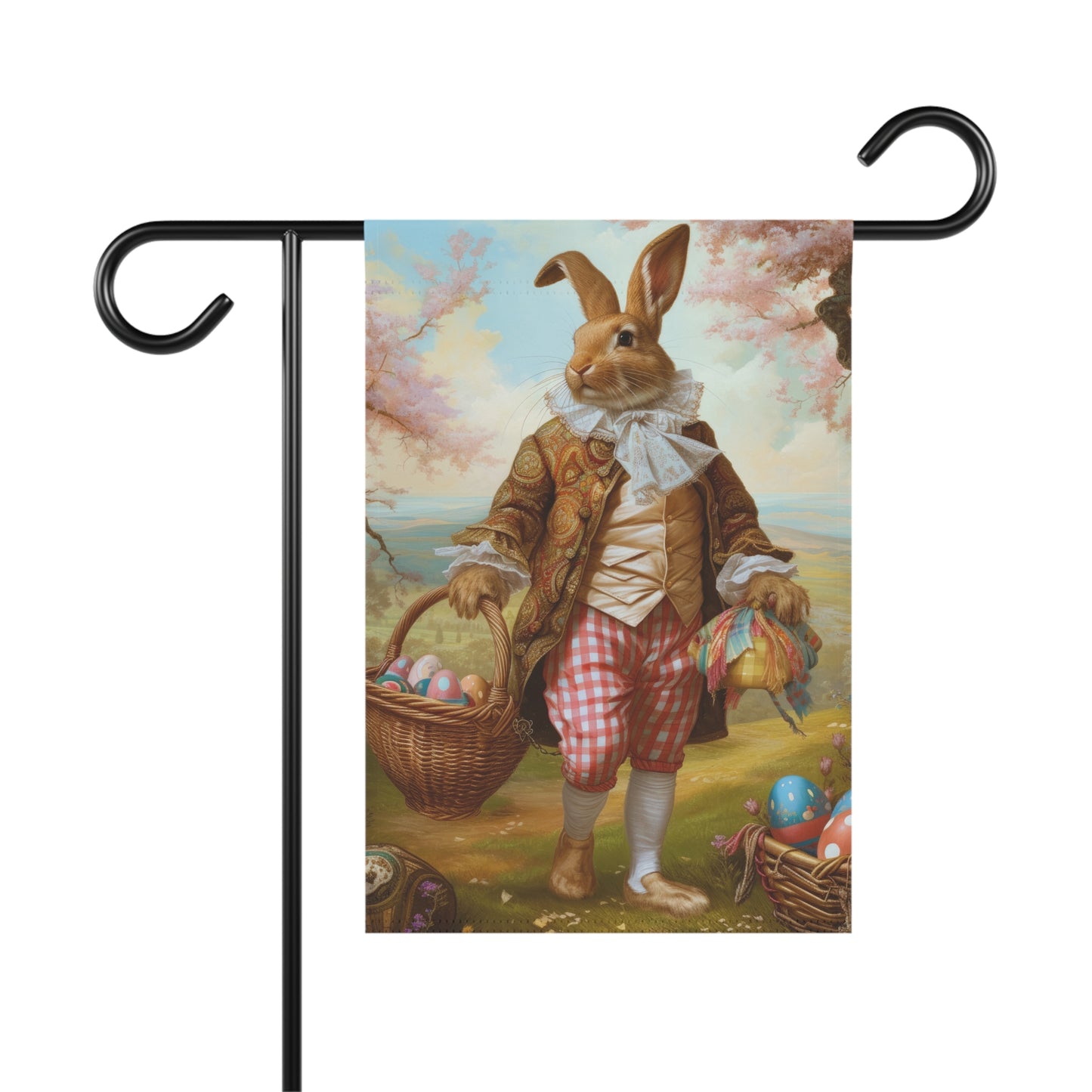 Easter Garden Flag - Vintage Bunny Design