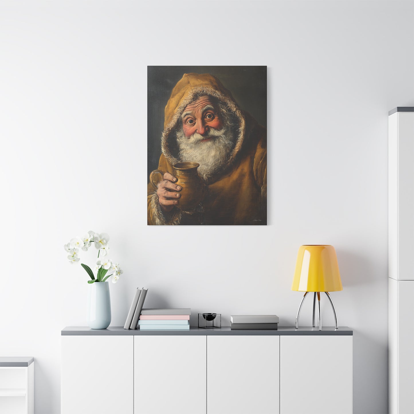 Tavern Santa Matte Canvas, Stretched, 1.25"