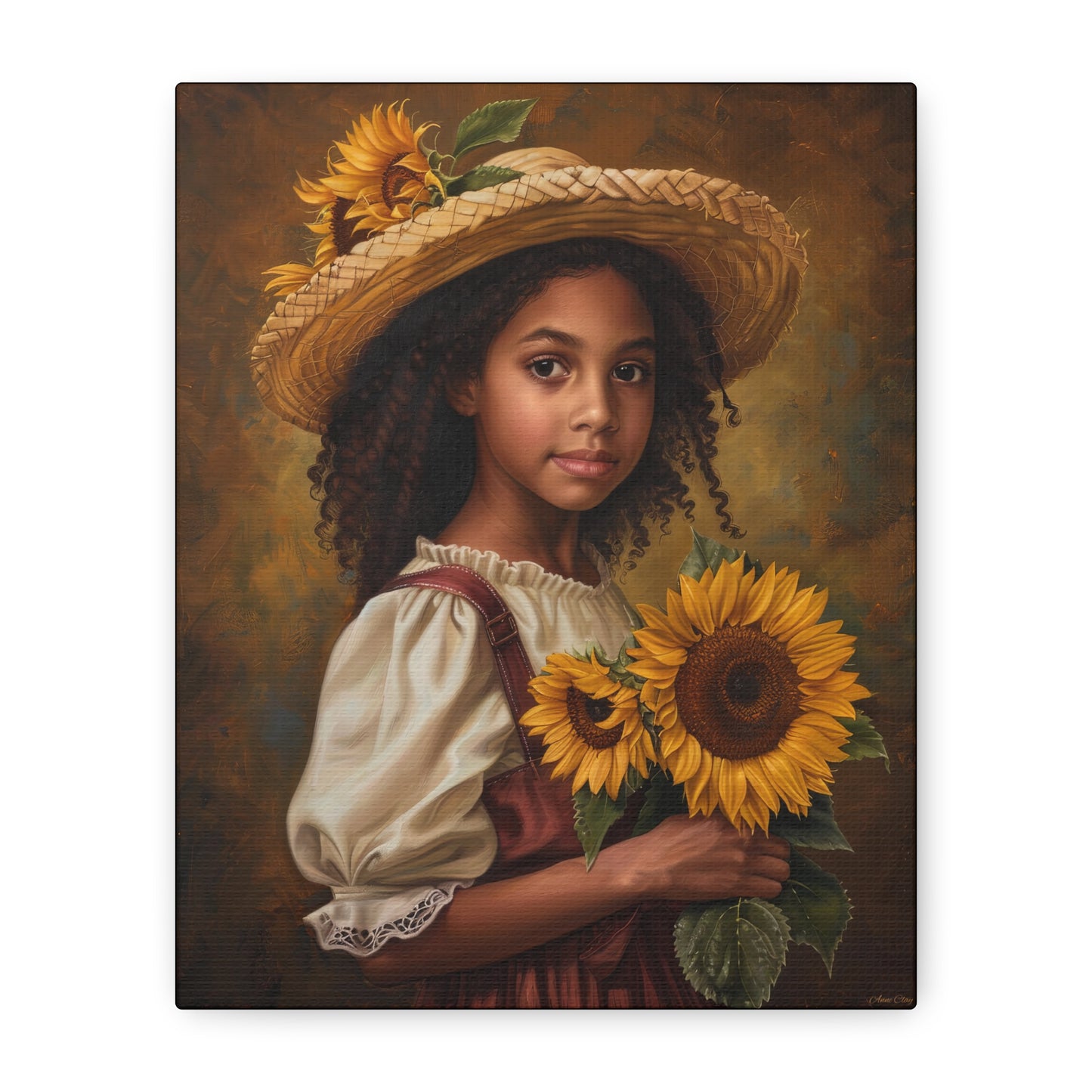 Suzie Sunflower Matte Canvas, Stretched, 1.25"