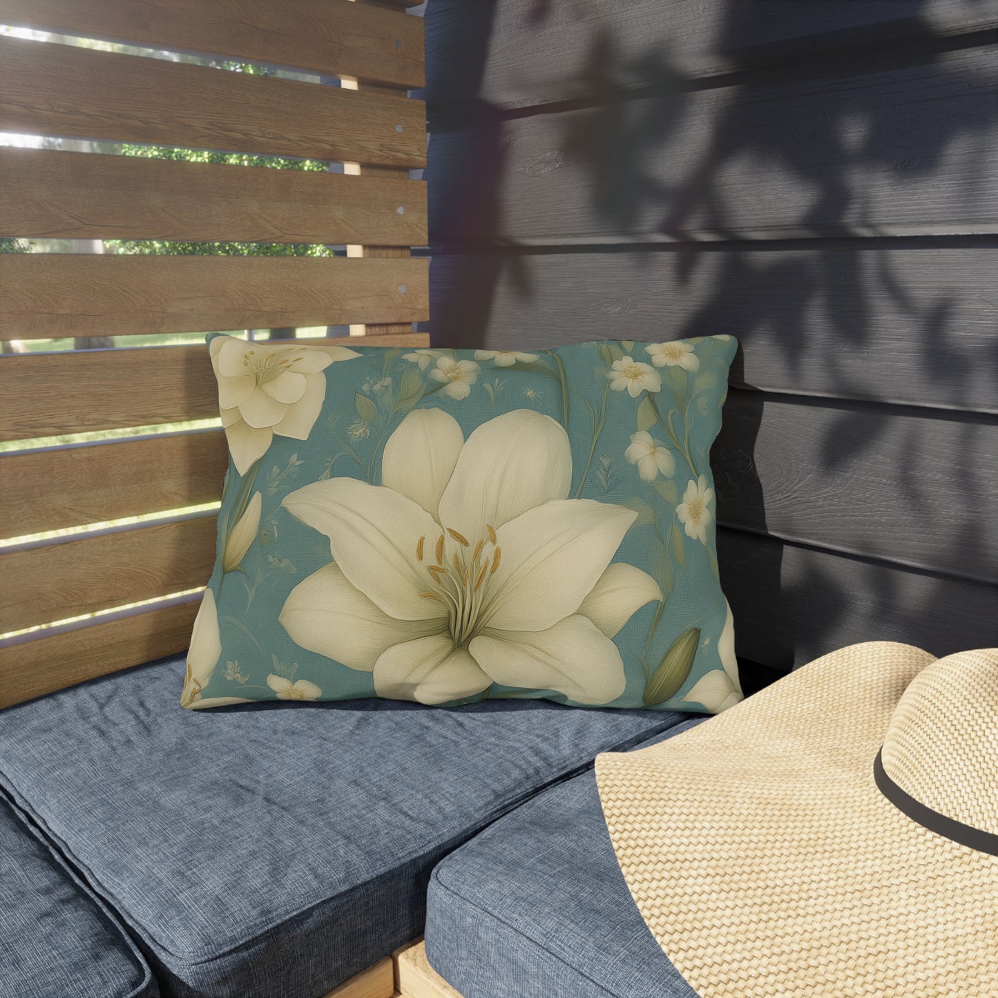 Serene Floral Outdoor Pillows - Garden Decor, Patio Cushion, Spring Vibes, Home Accents, Nature Inspired