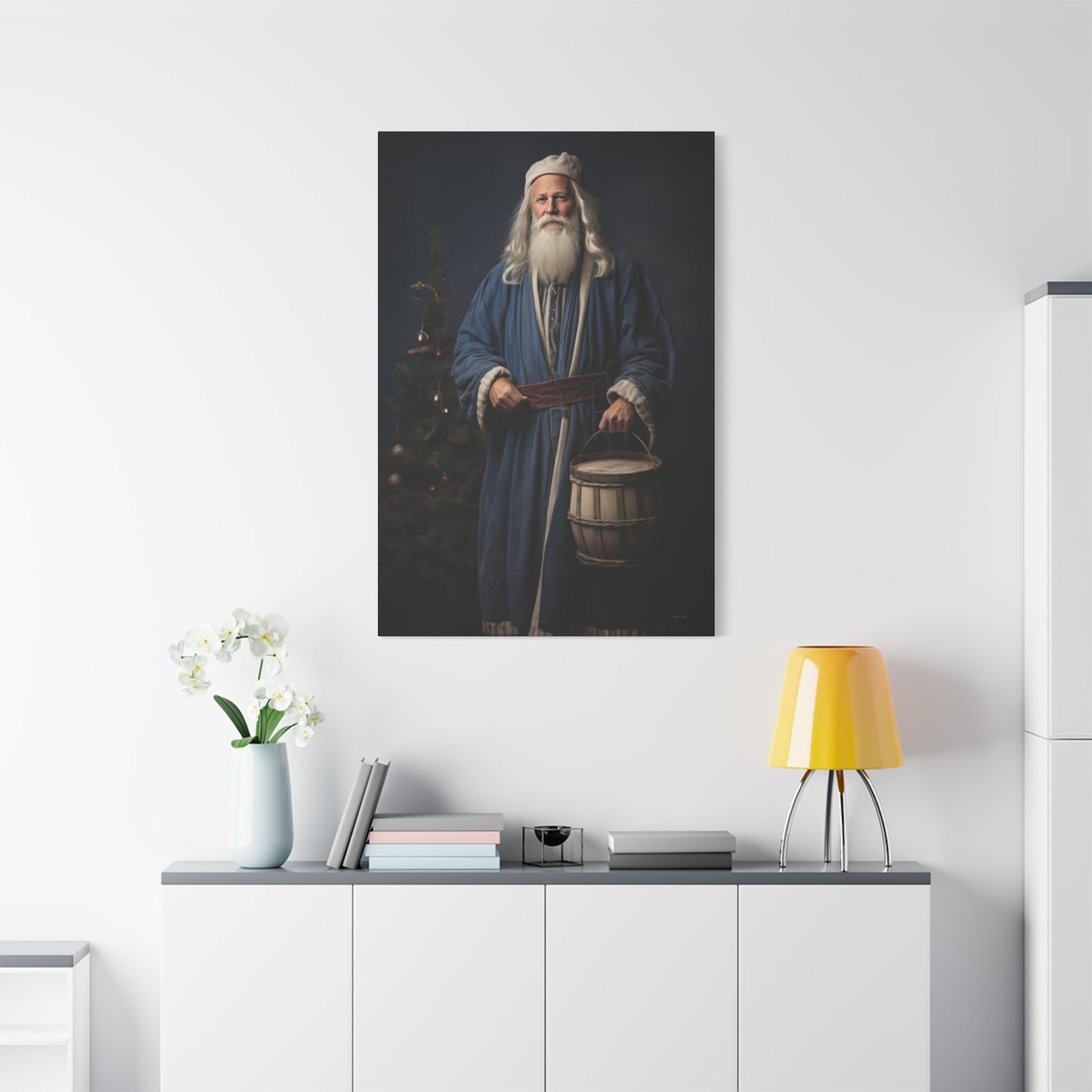 Colonial Everyday Santa Matte Canvas, Stretched, 1.25"