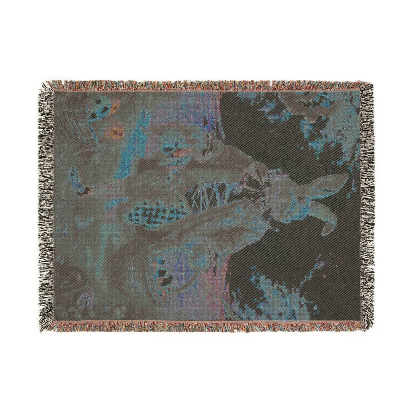 Easter-Themed Woven Blanket - Cozy Vintage Bunny Design
