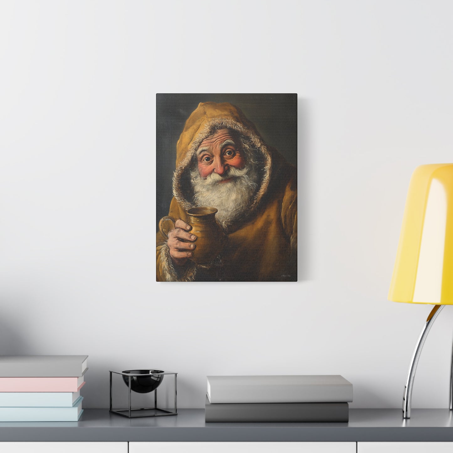 Tavern Santa Matte Canvas, Stretched, 1.25"