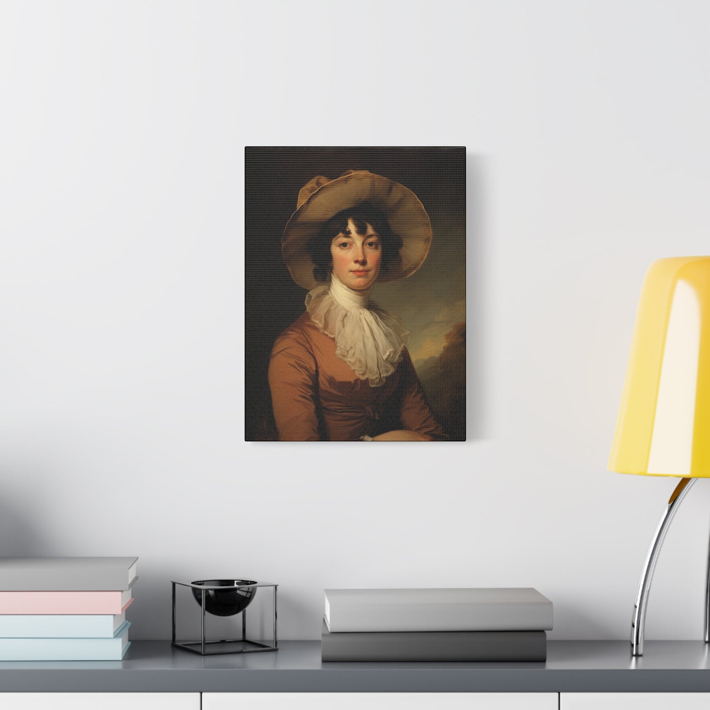 Miss Jane Early American Portrait Classic Portrait Matte Canvas Wall Art - Elegant Home Decor