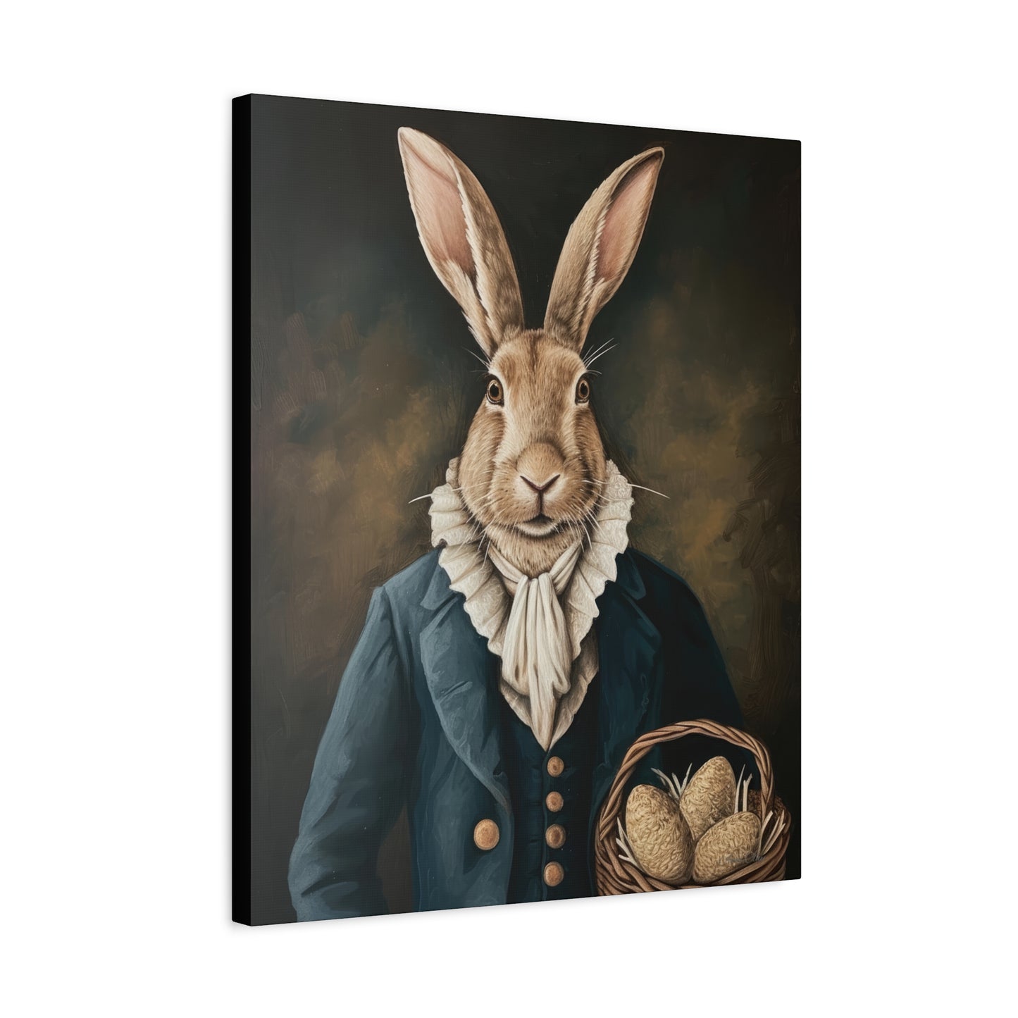 Whimsical Rabbit Canvas Art - Easter Decor - Anne Clay
