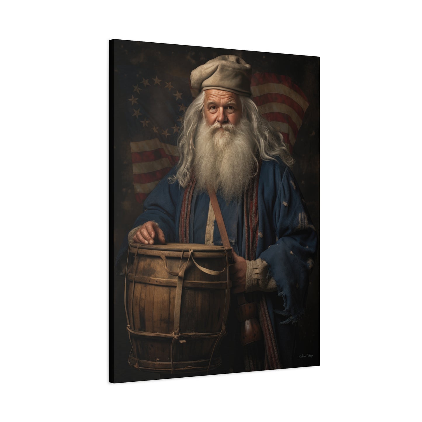 Americana Santa Matte Canvas, Stretched, 1.25"