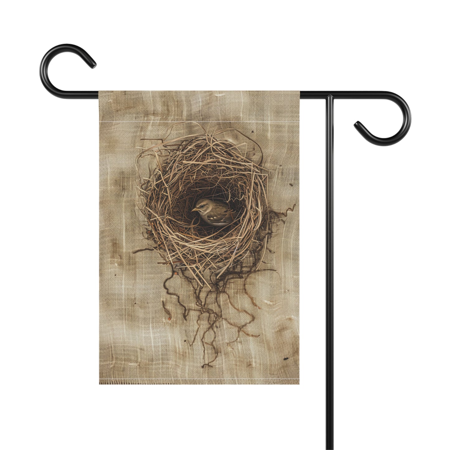 Bird in Nest Garden & House Banner