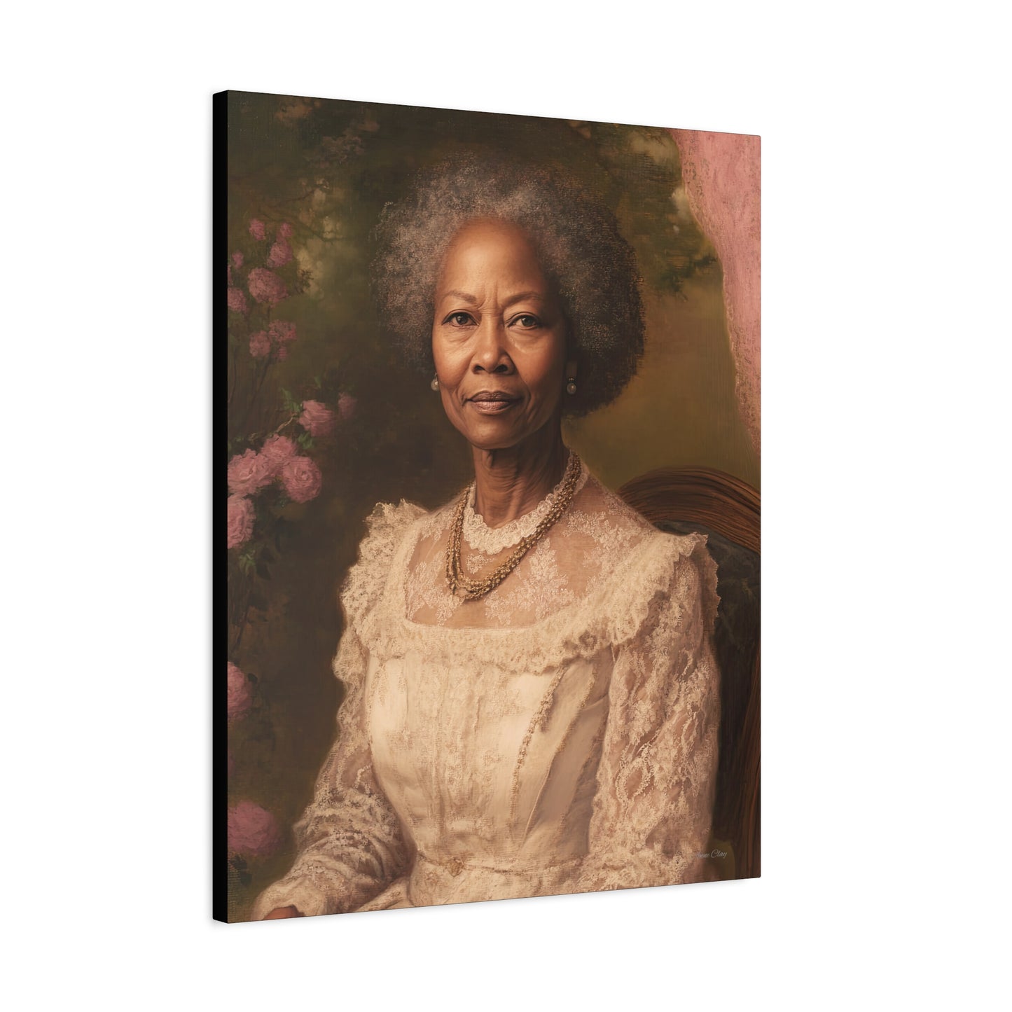 Elegant Canvas Wall Art, Vintage Portrait, Home Decor, Gift for Art Lovers, Bohemian Style, Heritage Art
