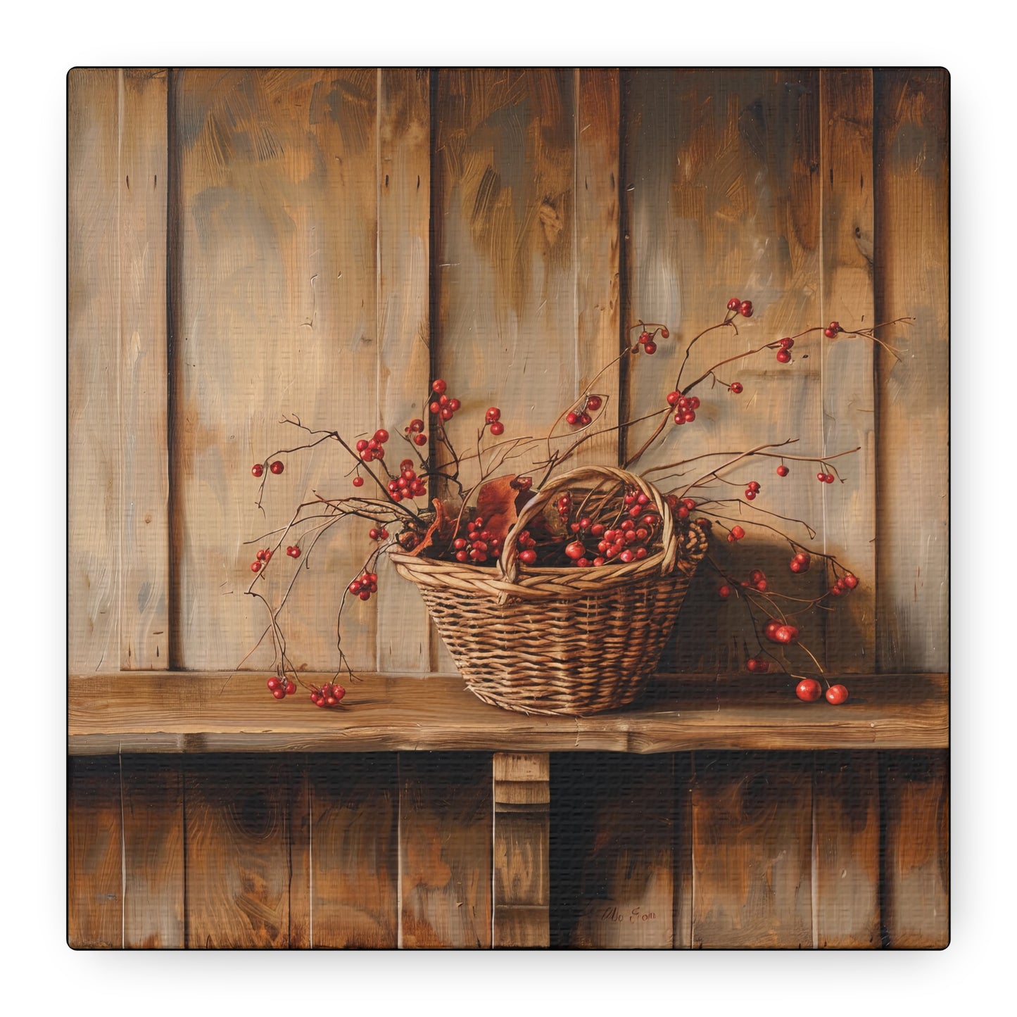 Basket of Bittersweet Matte Canvas, Stretched, 1.25"