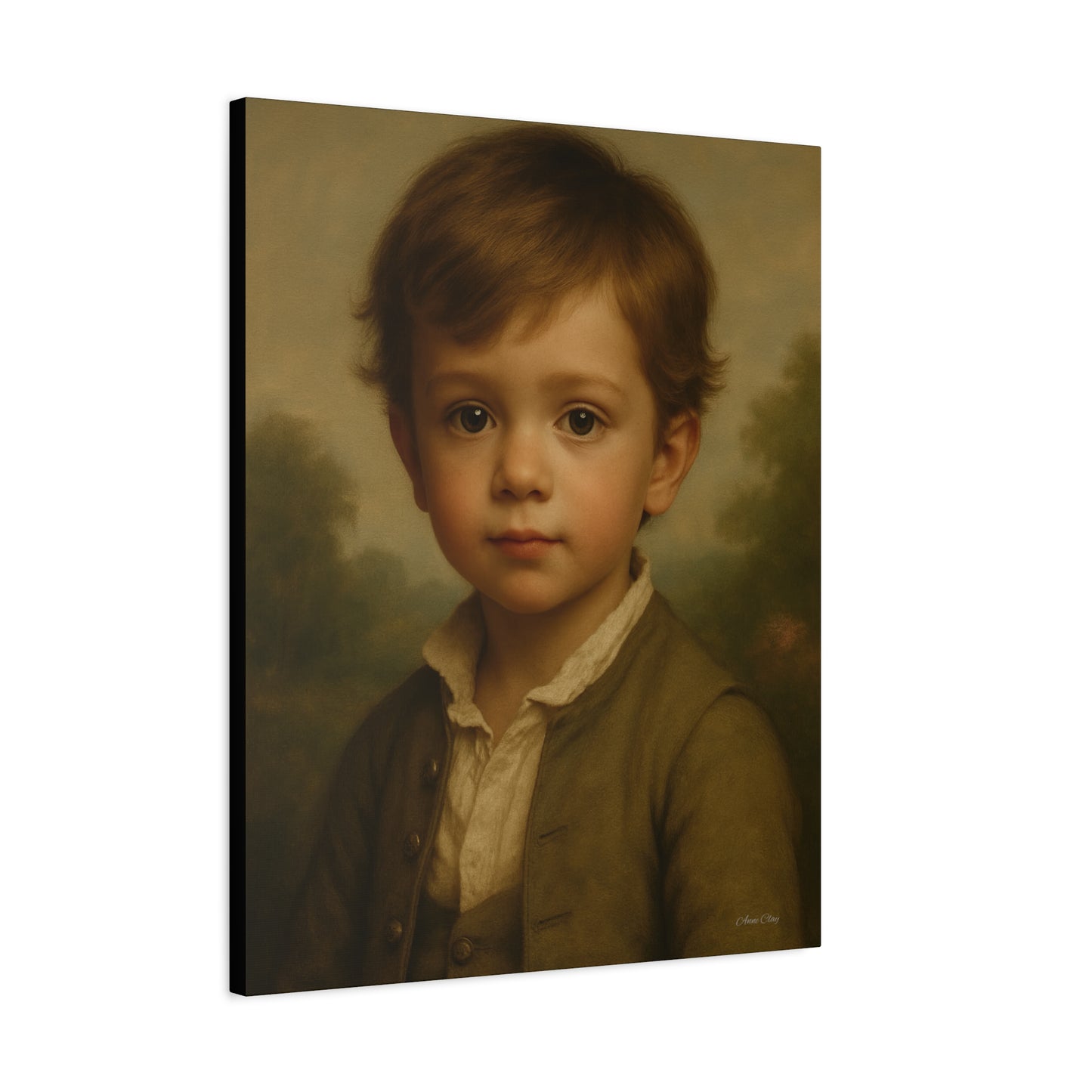 Vintage Child Portrait Canvas Print, Charming Artwork, Home Decor, Gift for Parents, Nursery Wall Art, Classic Style