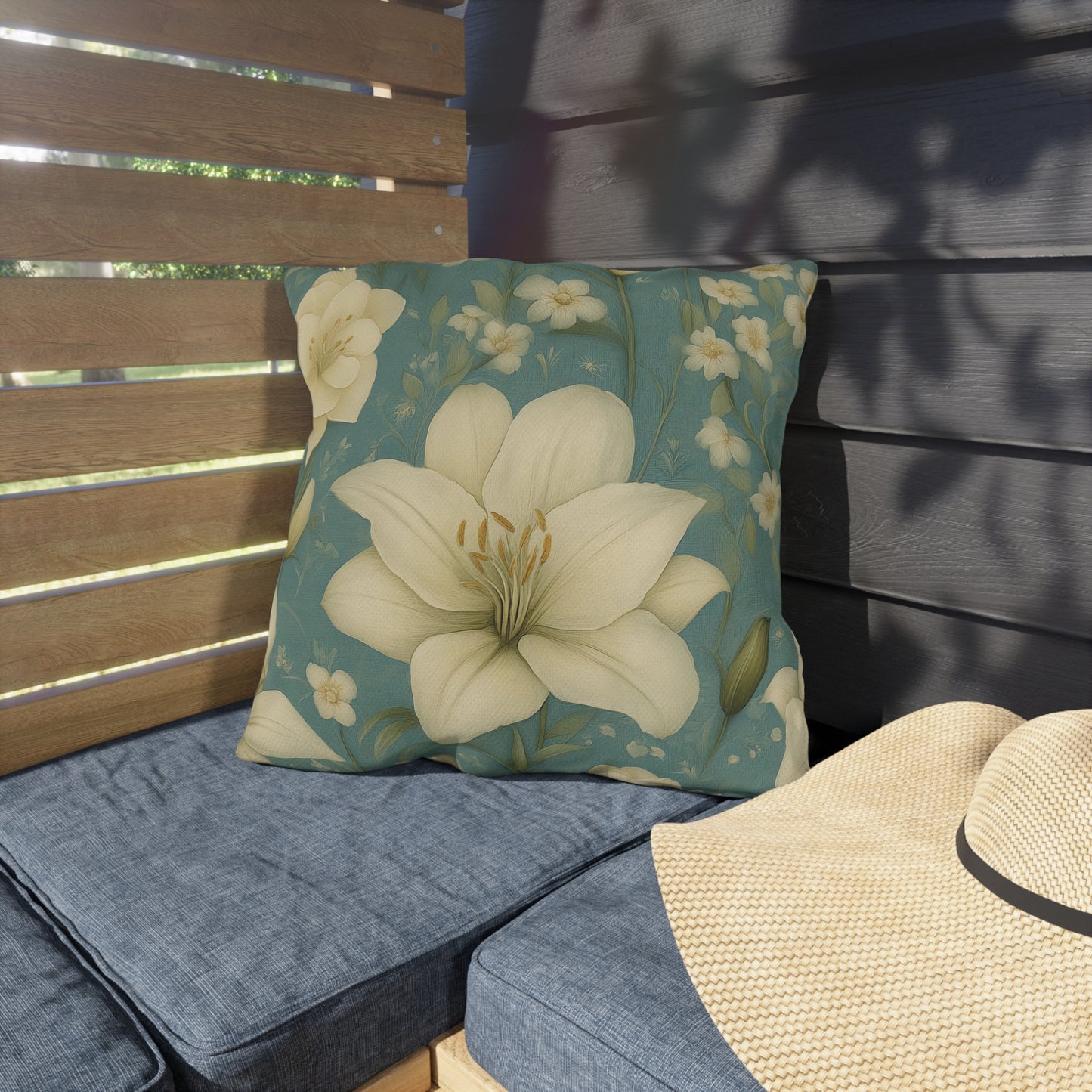 Serene Floral Outdoor Pillows - Garden Decor, Patio Cushion, Spring Vibes, Home Accents, Nature Inspired