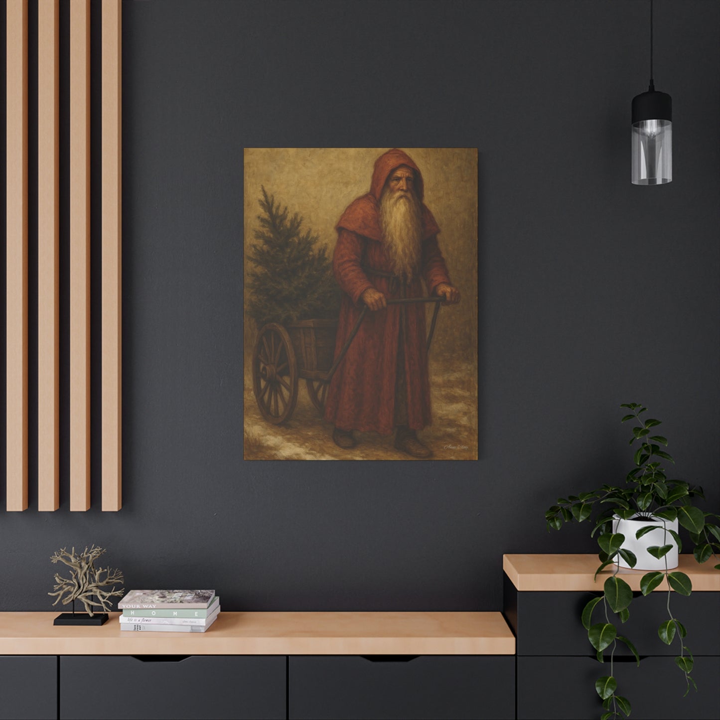 Rustic Santa Canvas Wall Art