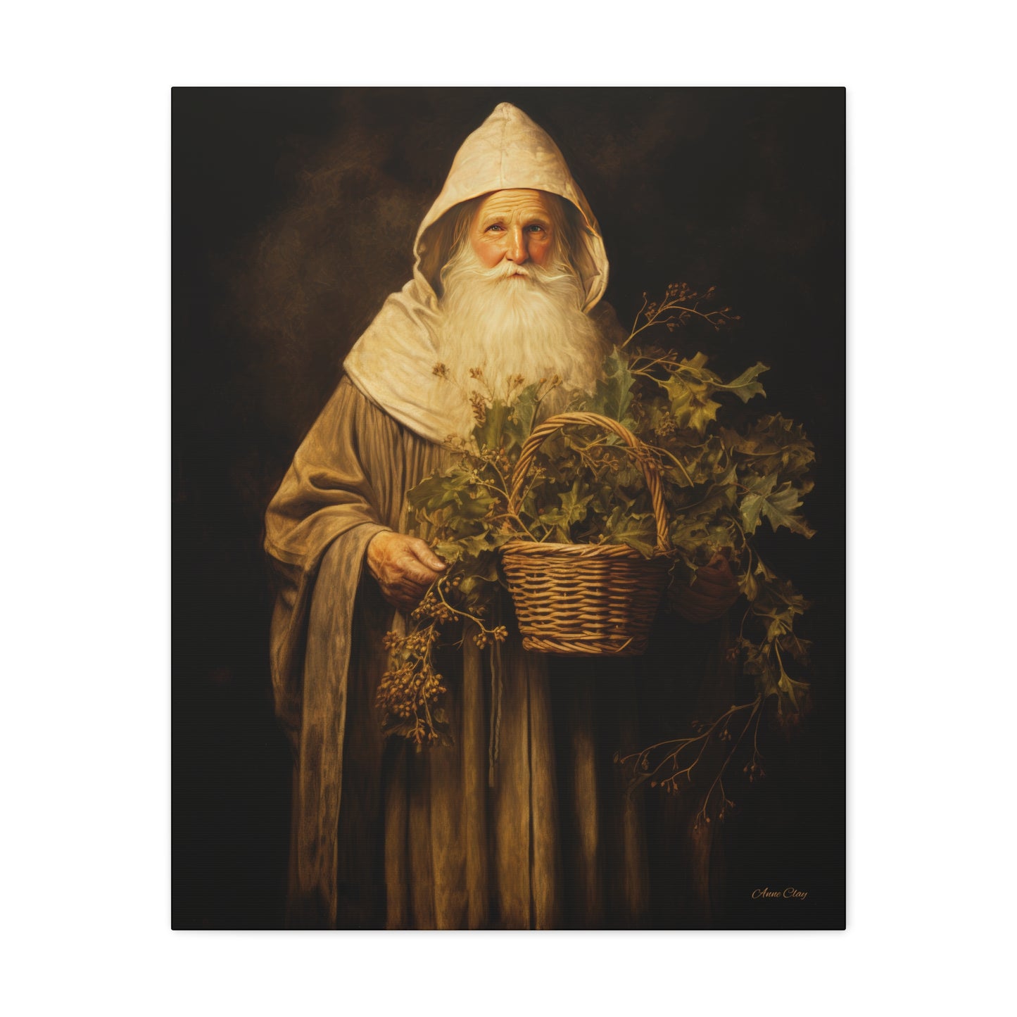 Gentle Santa Matte Canvas, Stretched, 1.25"