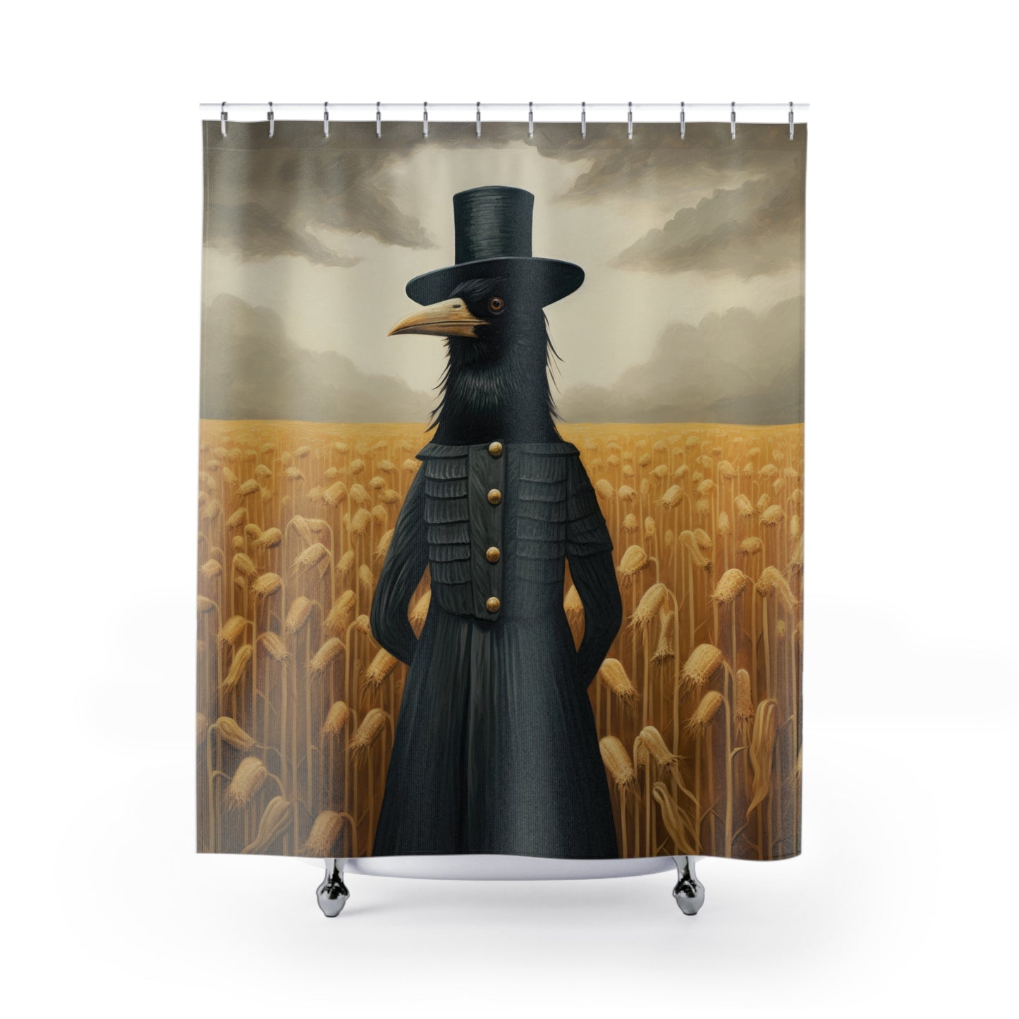 Proper Crow Shower Curtains