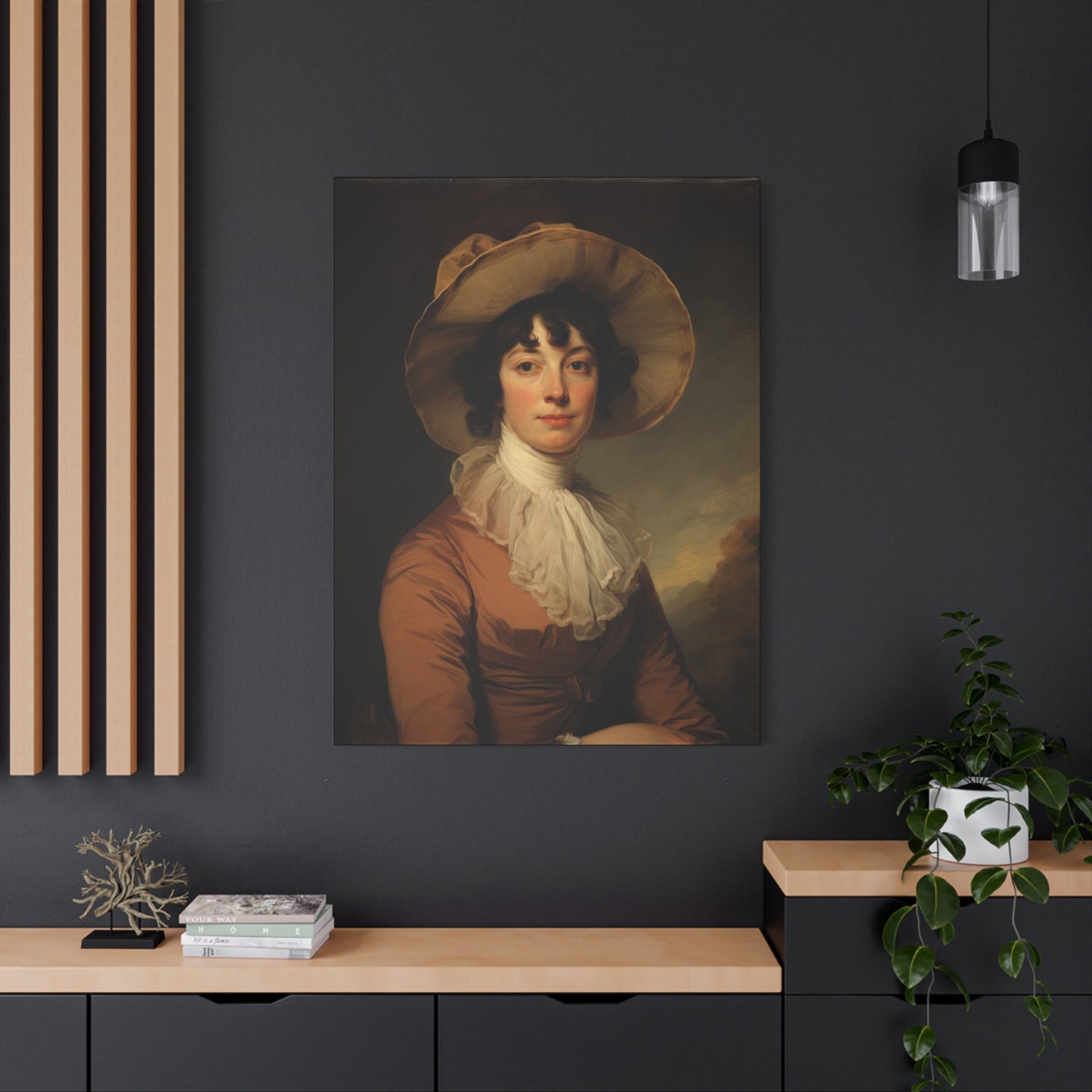 Miss Jane Early American Portrait Classic Portrait Matte Canvas Wall Art - Elegant Home Decor