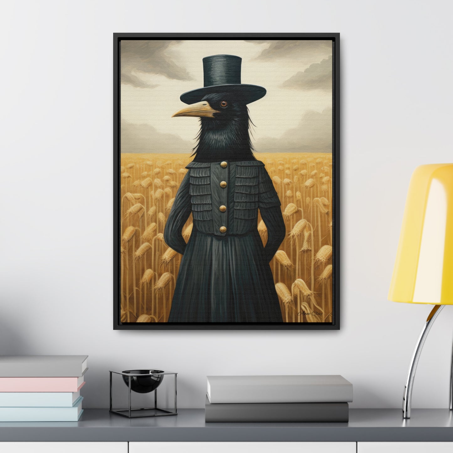 Framed Proper Crow Gallery Canvas Wraps, Vertical Frame