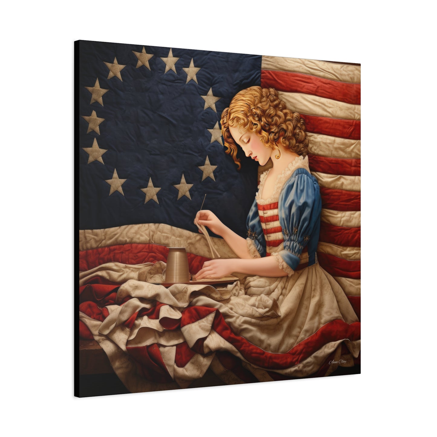 Needlestitch Betsy Matte Canvas, Stretched, 1.25"