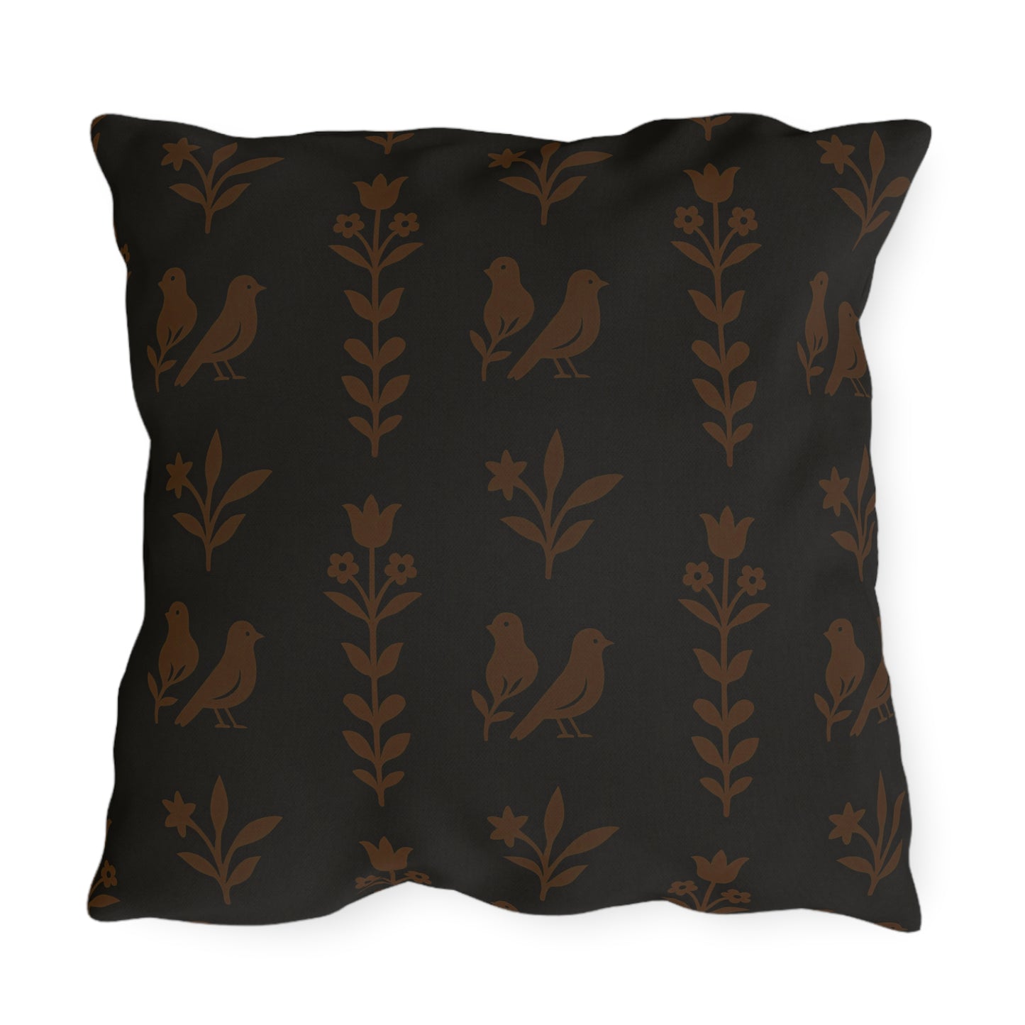 Chic Outdoor Pillows with Bird and Floral Design, Patio Decor,Garden Cushions, Boho Style, Cozy Home Accessories
