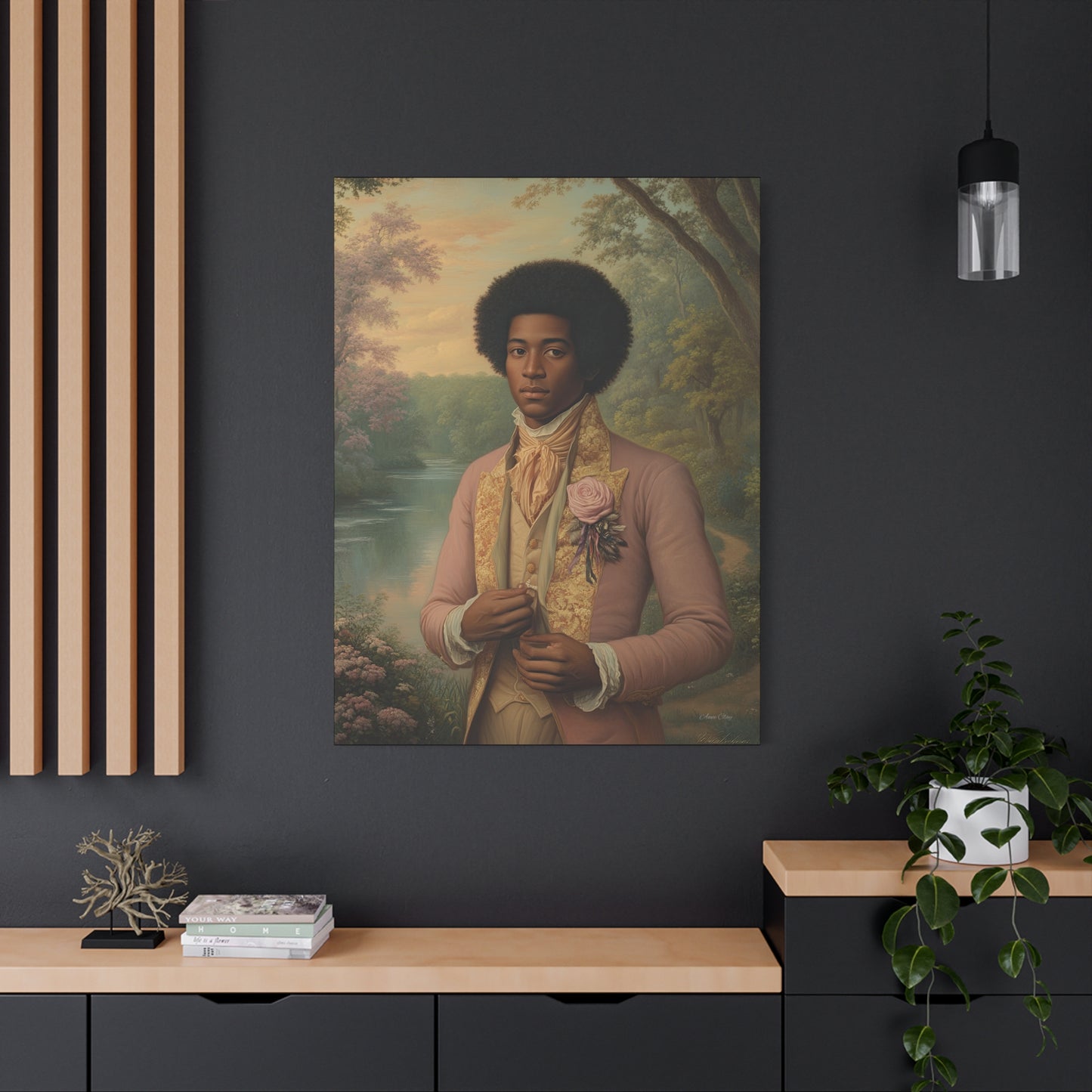 Elegant Portrait Canvas Art, Vintage Wall Decor, Home Aesthetic, Gift for Art Lovers, Framed Canvas, Romantic Home Decor, Historical Artwork