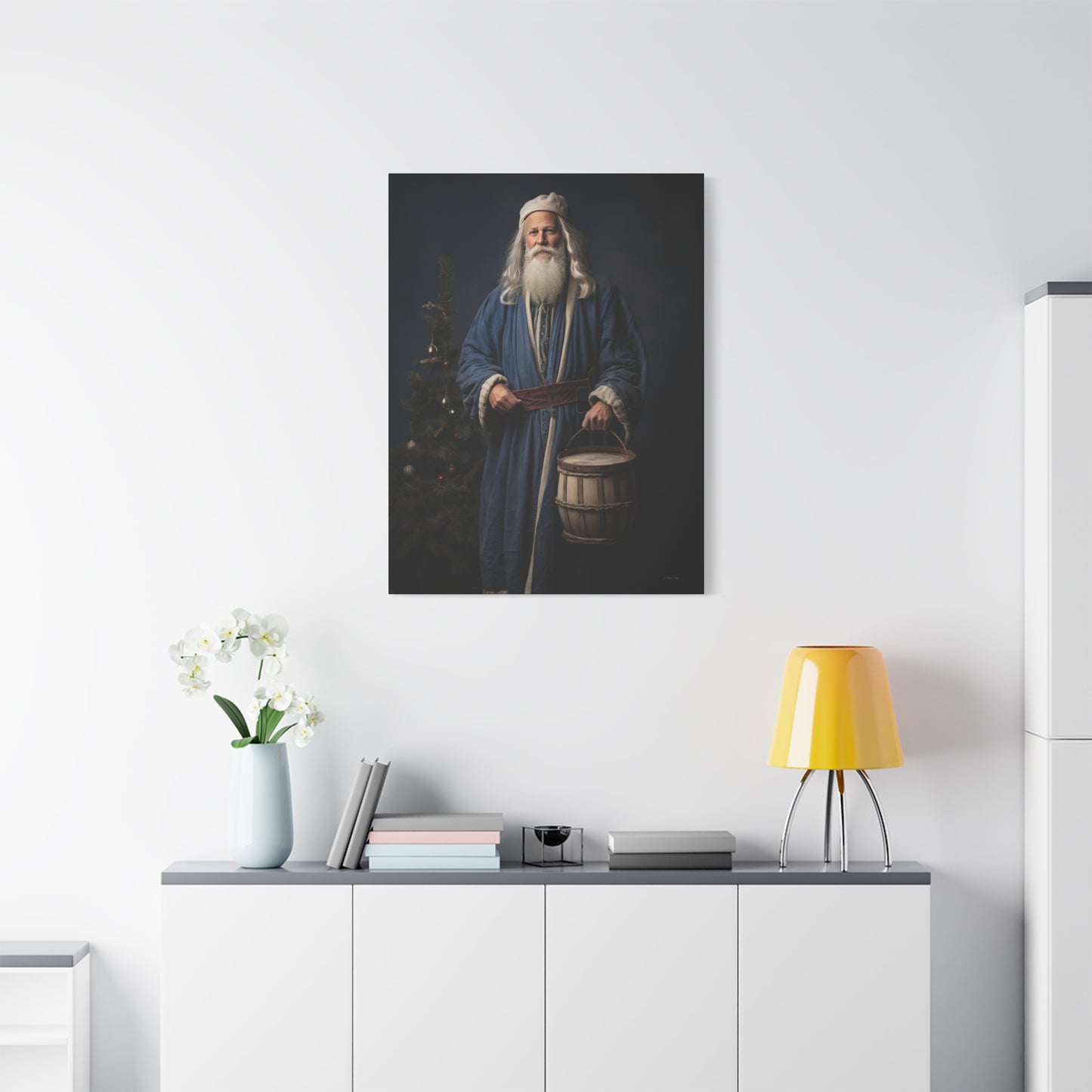 Colonial Everyday Santa Matte Canvas, Stretched, 1.25"