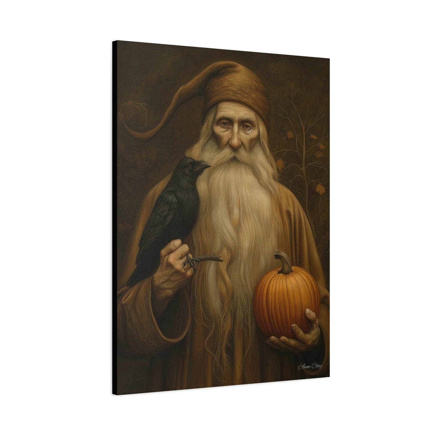 Mystical Harvest Canvas Art, Autumn Decor, Halloween Wall Art, Rustic Home Decoration, Gift for Nature Lovers