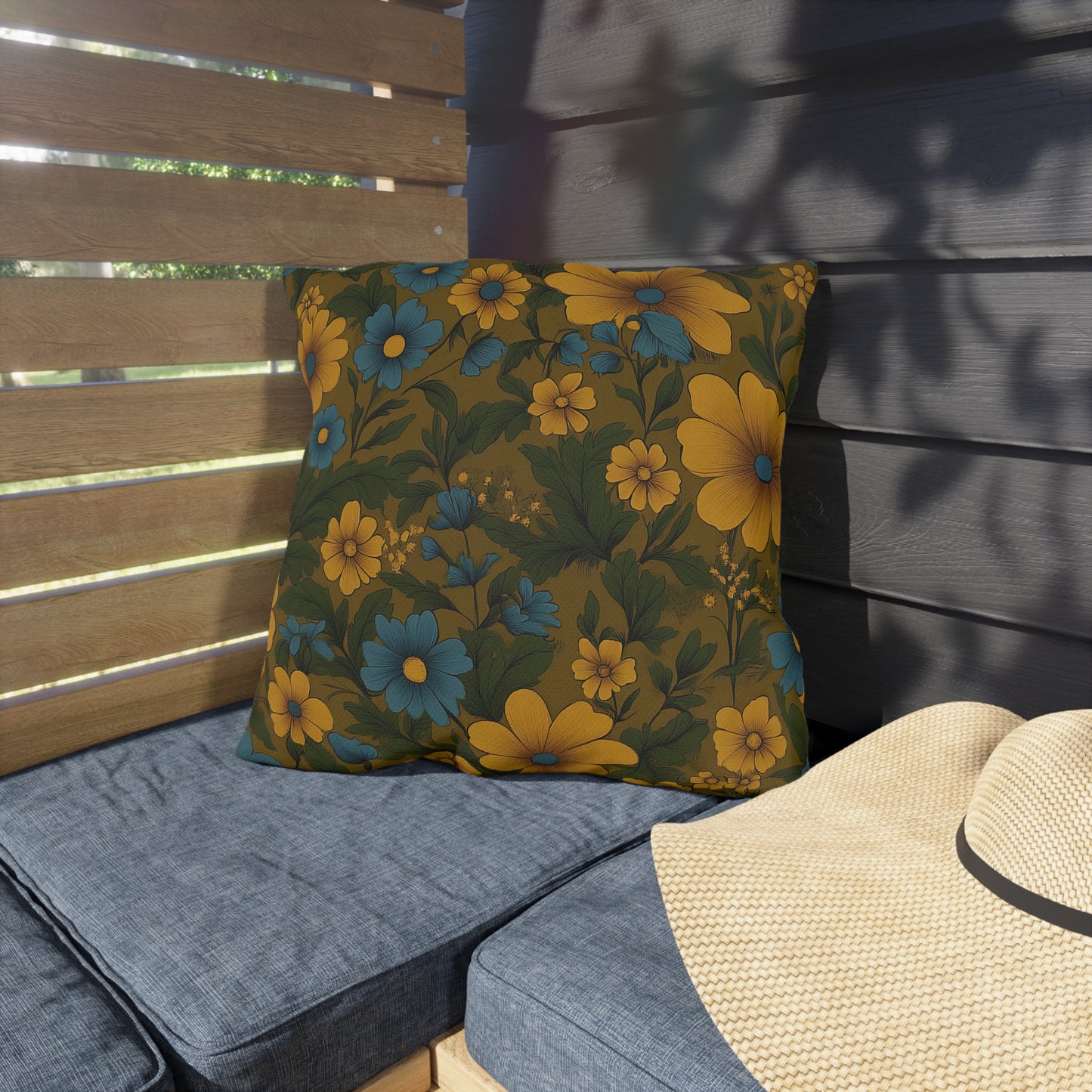 Bohemian Floral Outdoor Pillows, Vibrant Garden Decor, Patio Accessories, Spring/Summer Vibes, Outdoor Seating Style