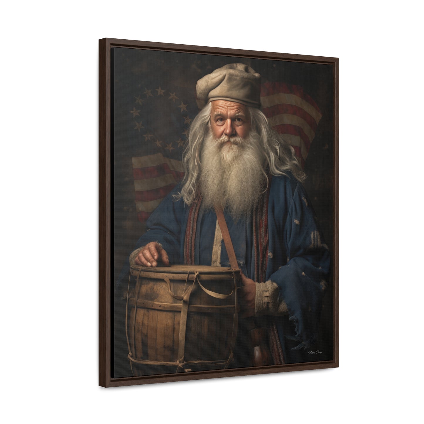Framed Americana Santa Gallery Canvas Wraps, Vertical Frame