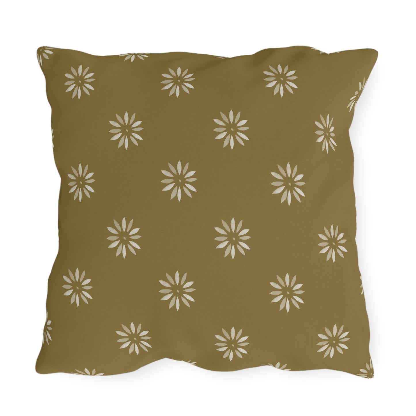 Boho Floral Outdoor Pillows - Soft Green Cushion for Patio Decor