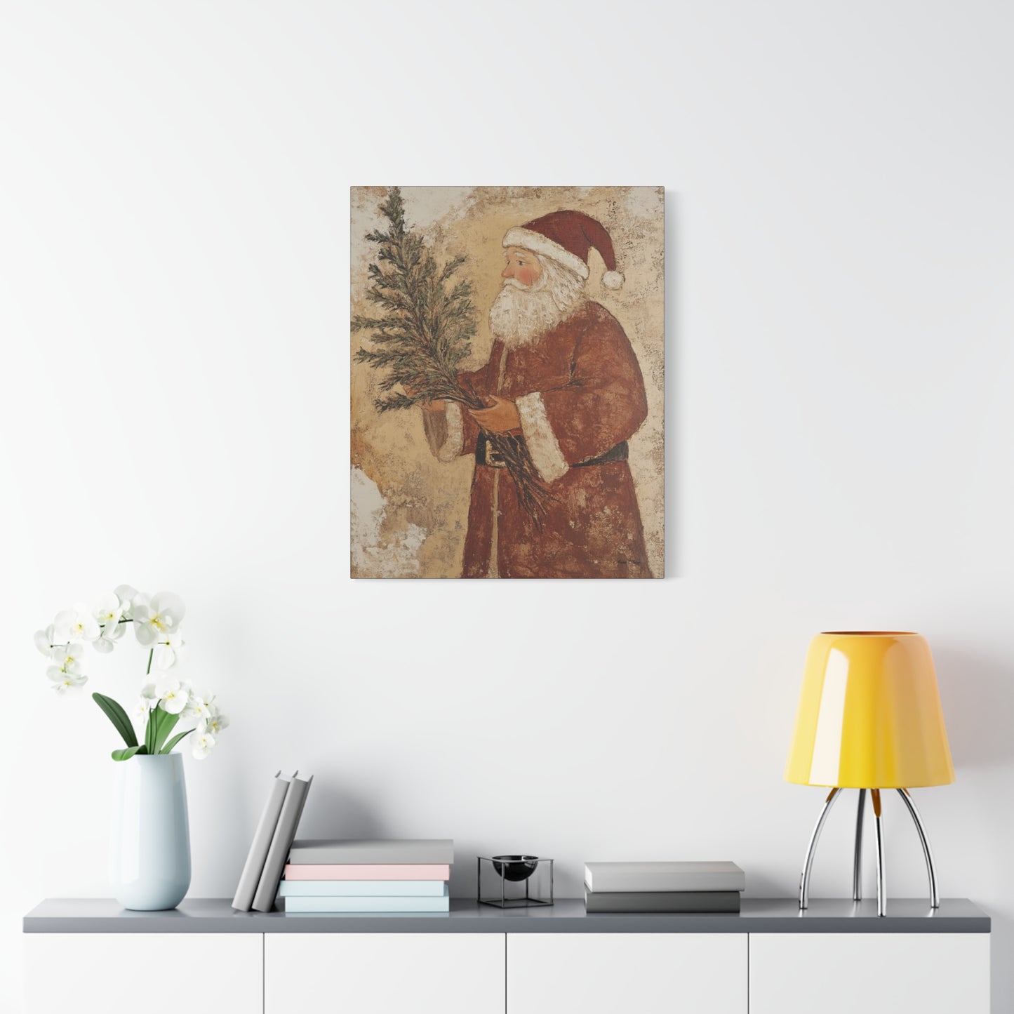 Grunge Classic Santa Matte Canvas, Stretched, 1.25"