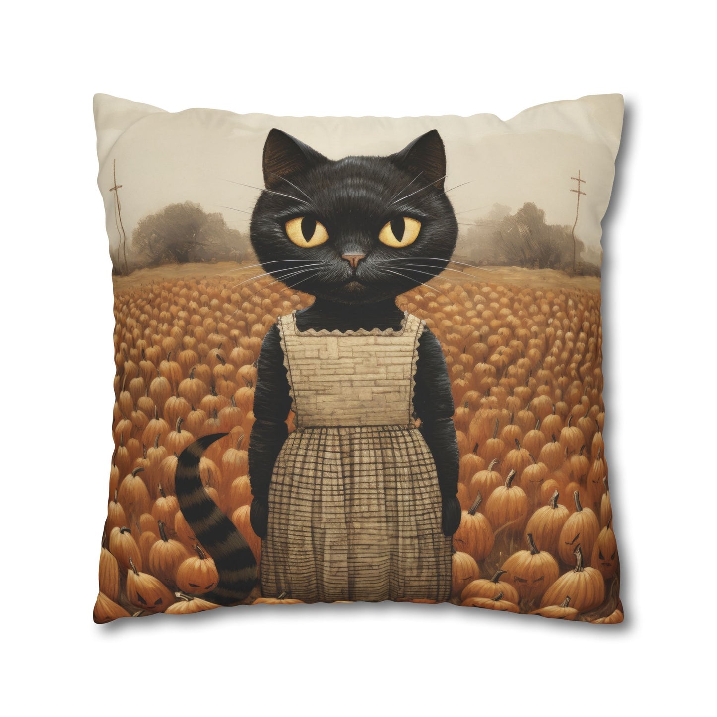 Kitty Boo Boo Square Poly Canvas Pillowcase
