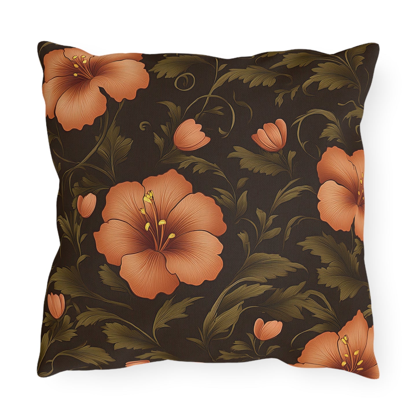 Floral Outdoor Pillow | Tropical Decor, Patio Cushion, Garden Pillow, Hibiscus Throw Pillows, Summer Home Decor