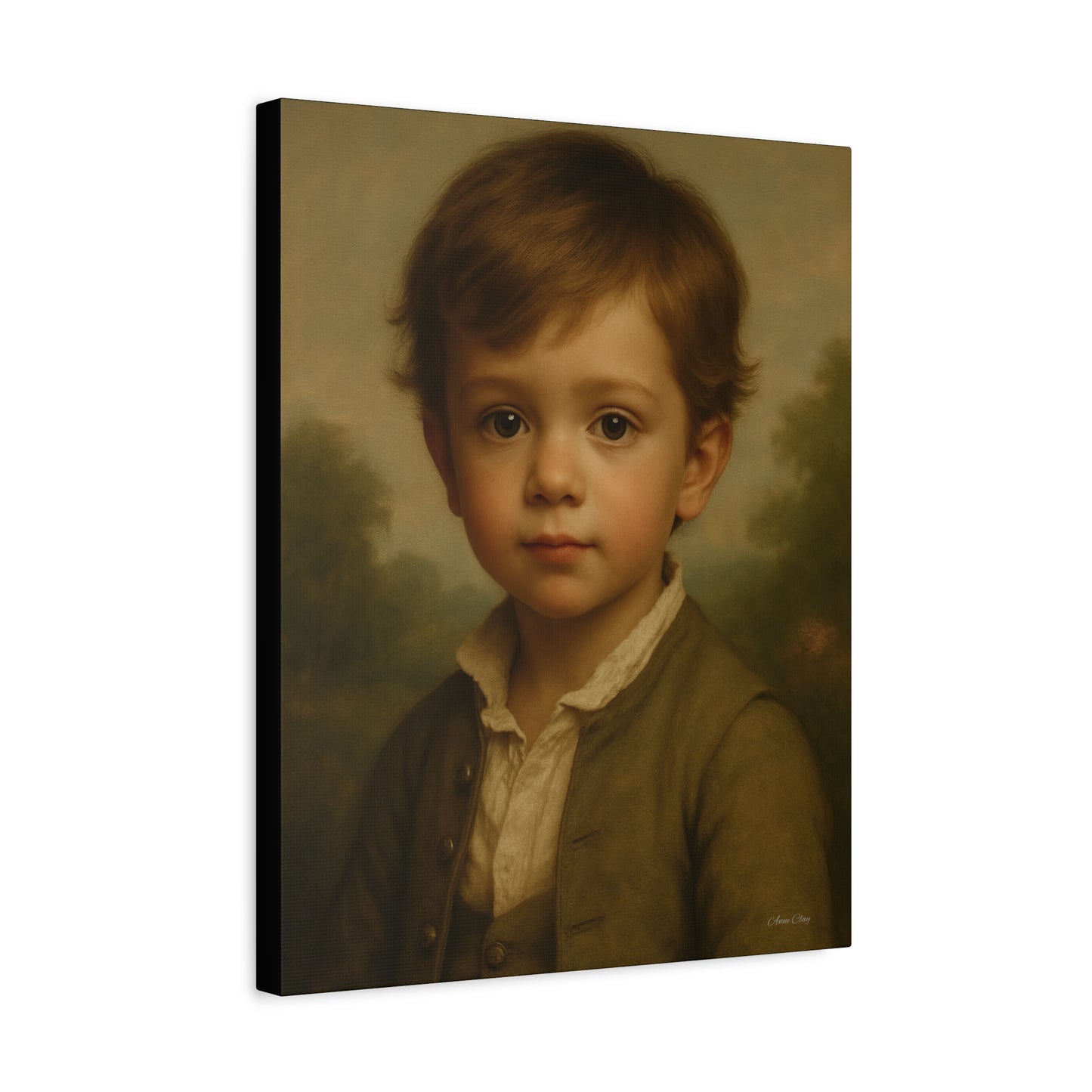 Vintage Child Portrait Canvas Print, Charming Artwork, Home Decor, Gift for Parents, Nursery Wall Art, Classic Style