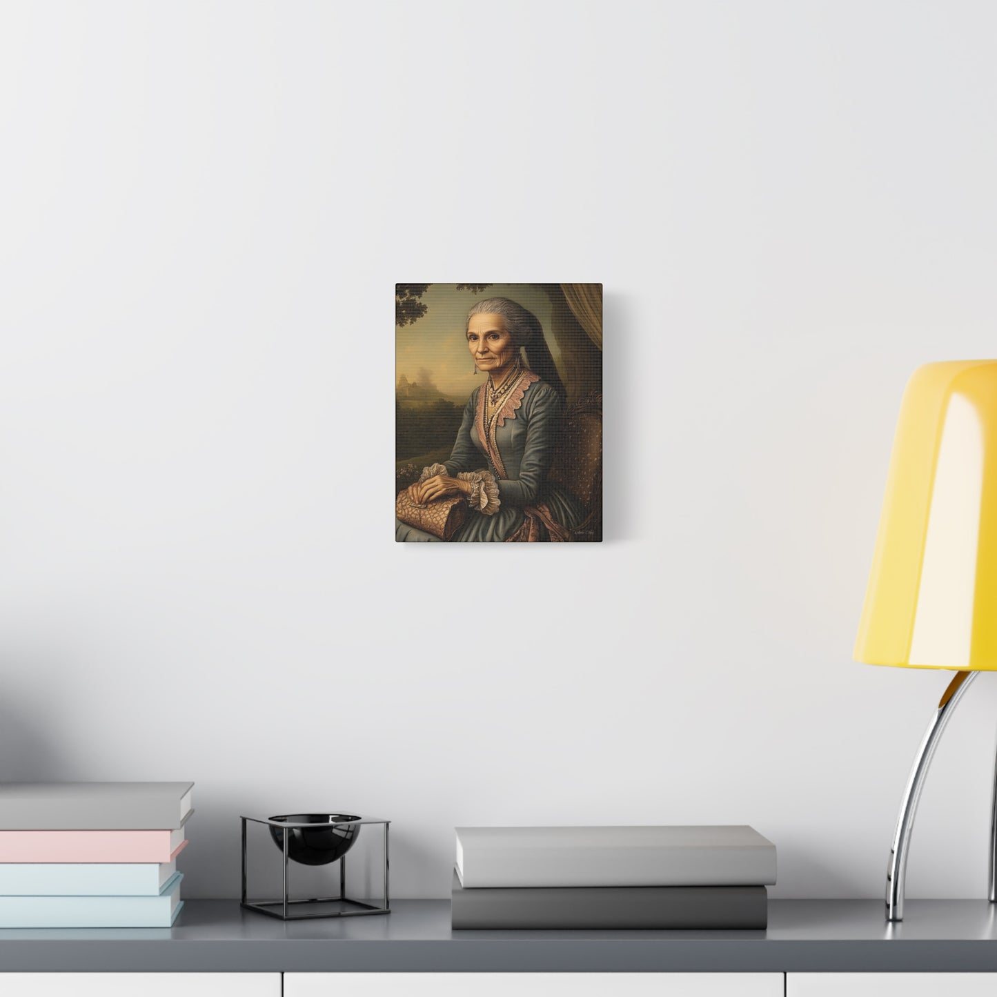 Elegant Vintage Canvas Art Print, Home Decor, Wall Art, Gift for Grandparents, Classic Portrait Decoration