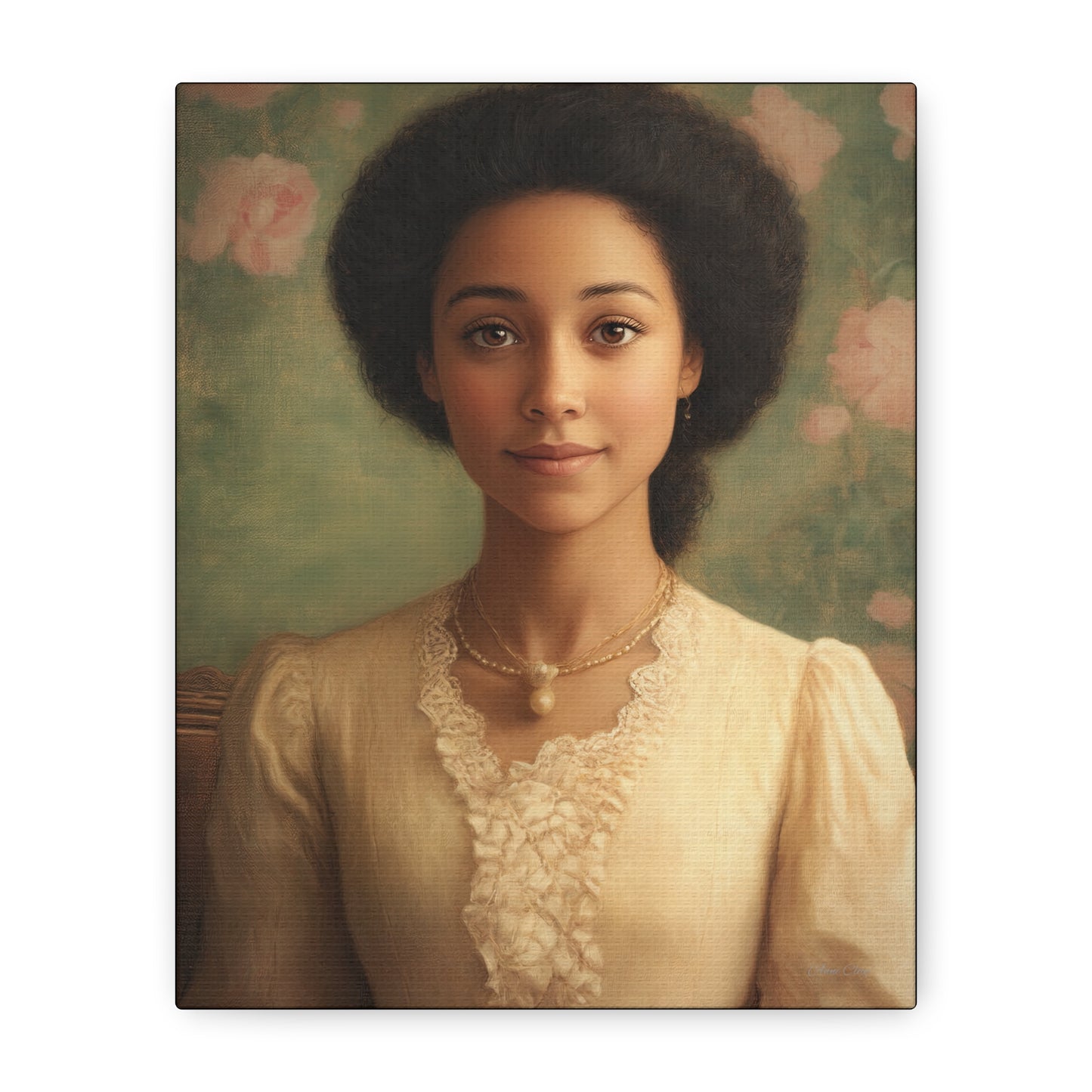 Elegant Portrait Canvas Print, Wall Art, Vintage Home Decor, Art for Living Room, Gallery Wall Decoration, Gift for Art Lovers