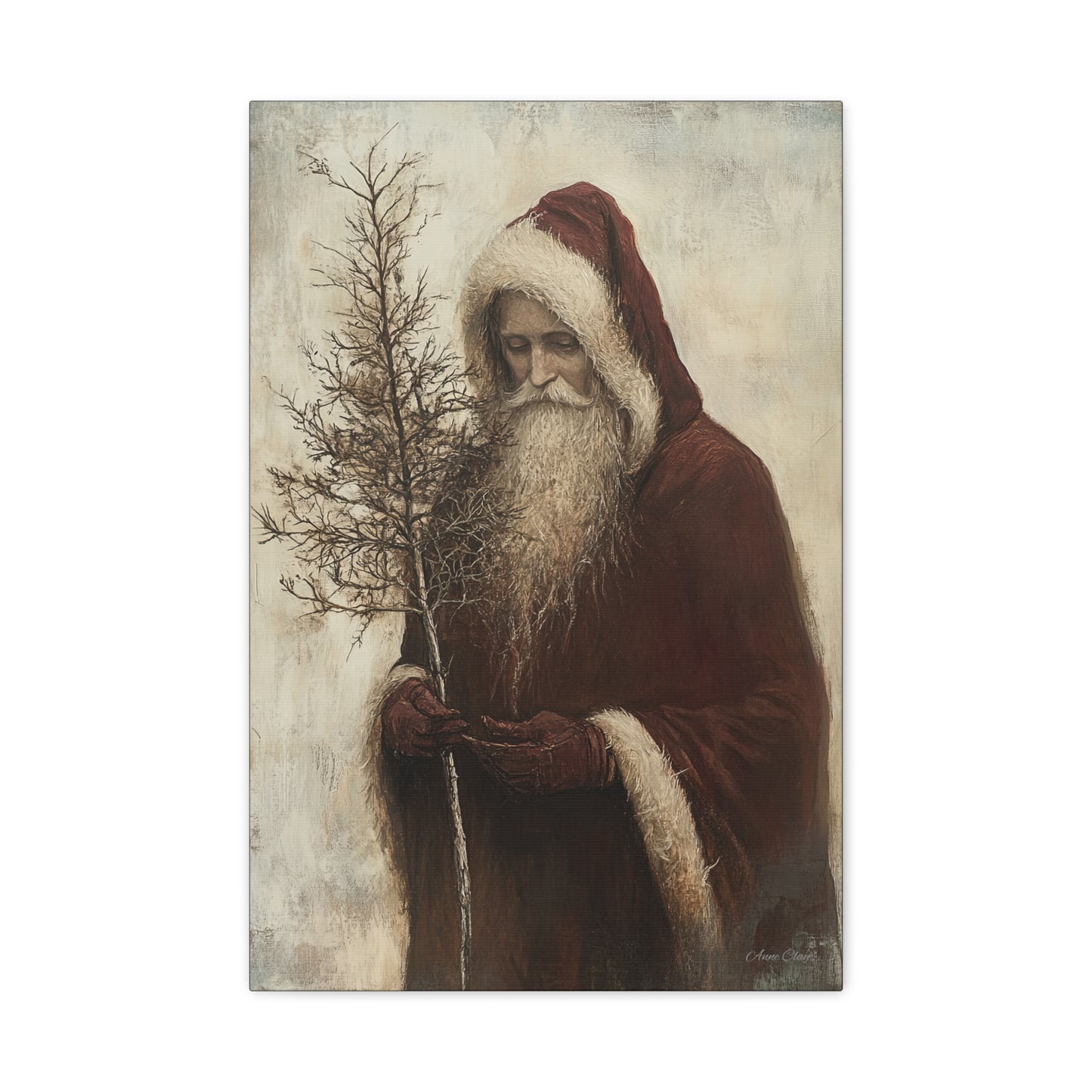 WS Humble Santa Matte Canvas, Stretched, 1.25"