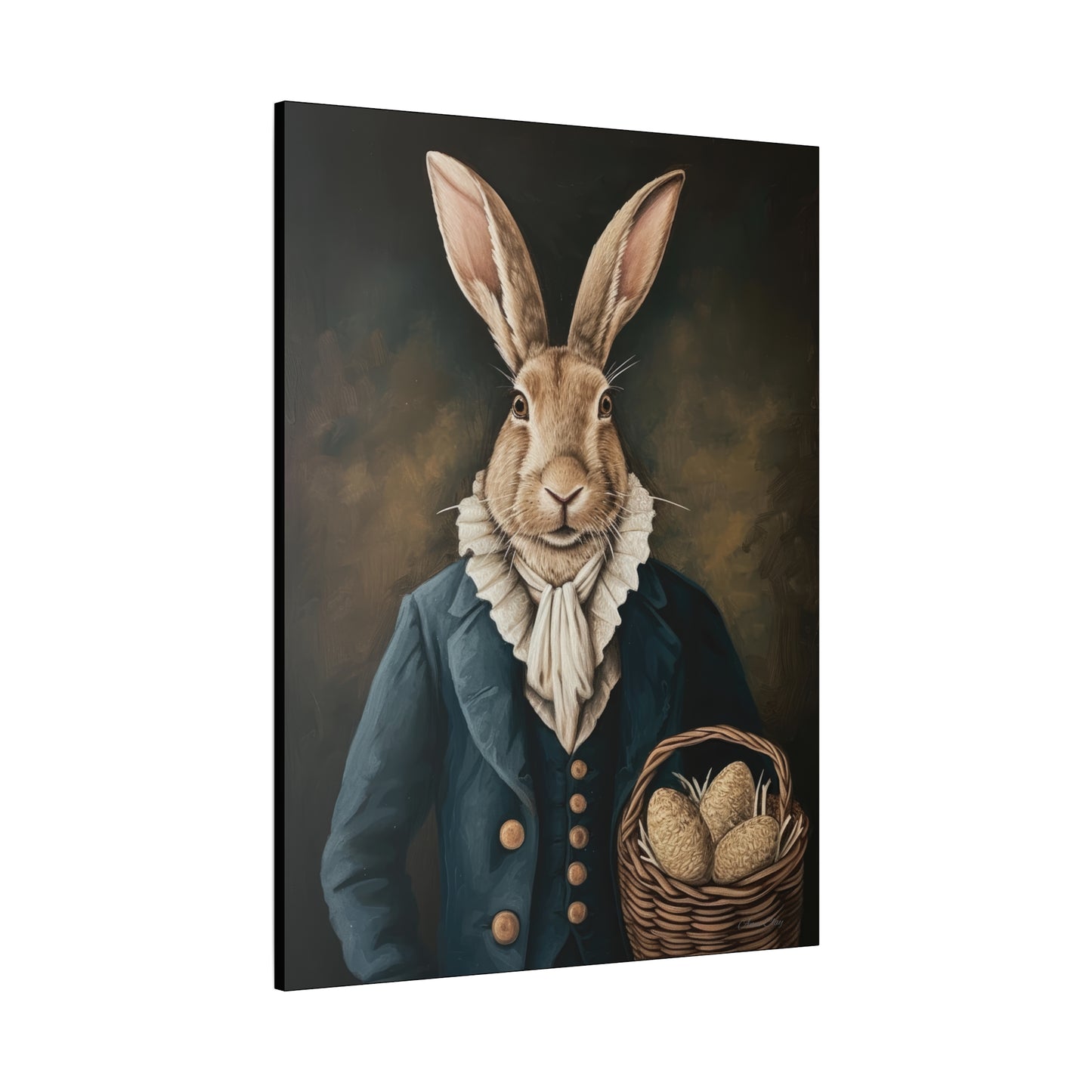 Whimsical Rabbit Canvas Art - Easter Decor - Anne Clay
