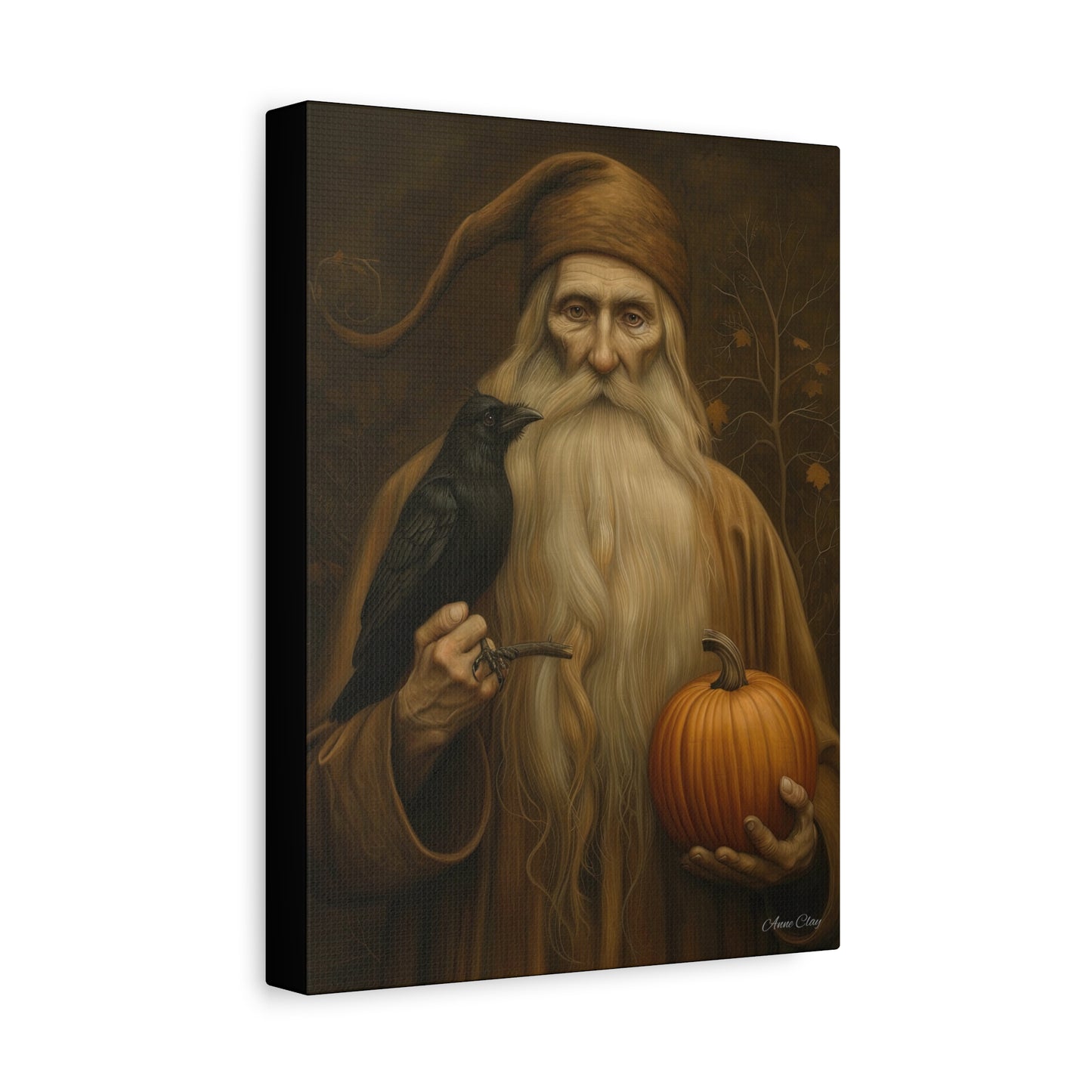 Mystical Harvest Canvas Art, Autumn Decor, Halloween Wall Art, Rustic Home Decoration, Gift for Nature Lovers
