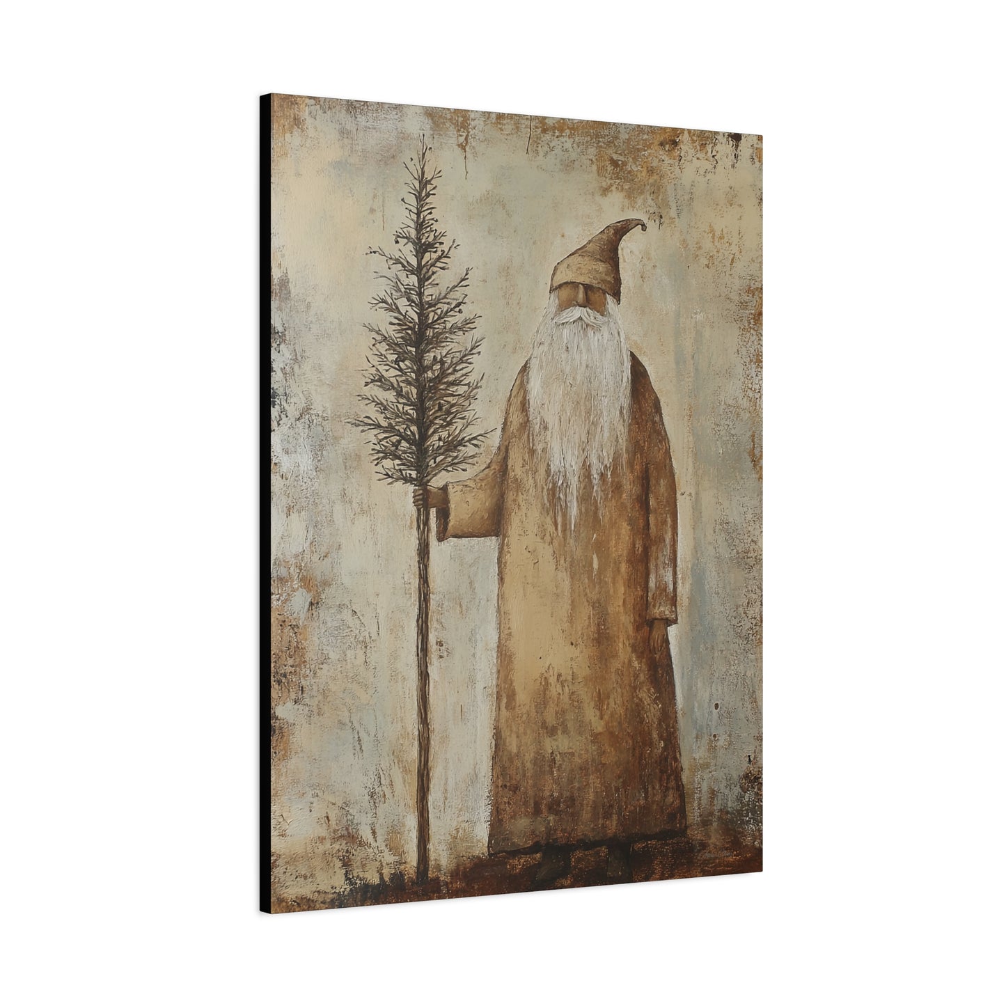 Twiggy Santa Matte Canvas, Stretched, 1.25"