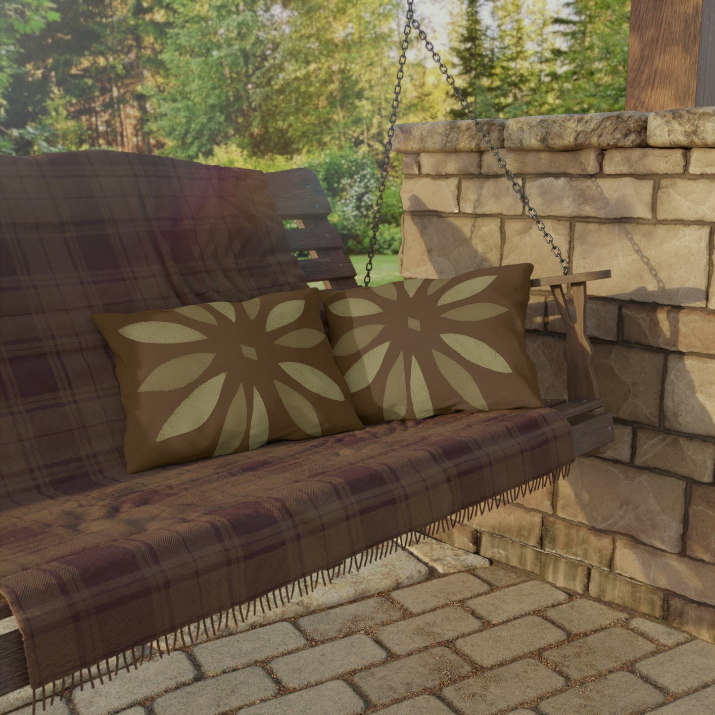 Bohemian Outdoor Pillows - Nature-Inspired Floral Design for Patios & Gardens