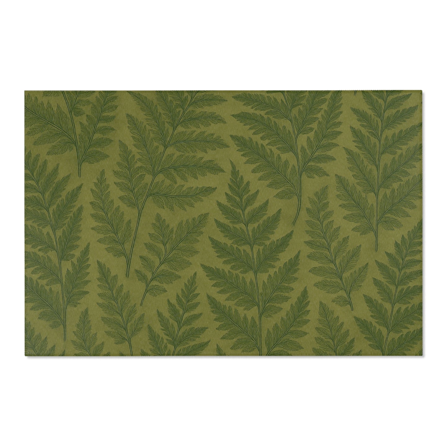 Botanical Fern Area Rug, Boho Home Decor, Cozy Living Room Mat, Eco-Friendly Carpet, Indoor Runner for Nature Lovers