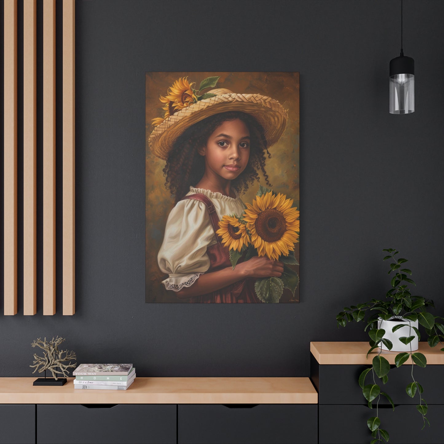 Suzie Sunflower Matte Canvas, Stretched, 1.25"