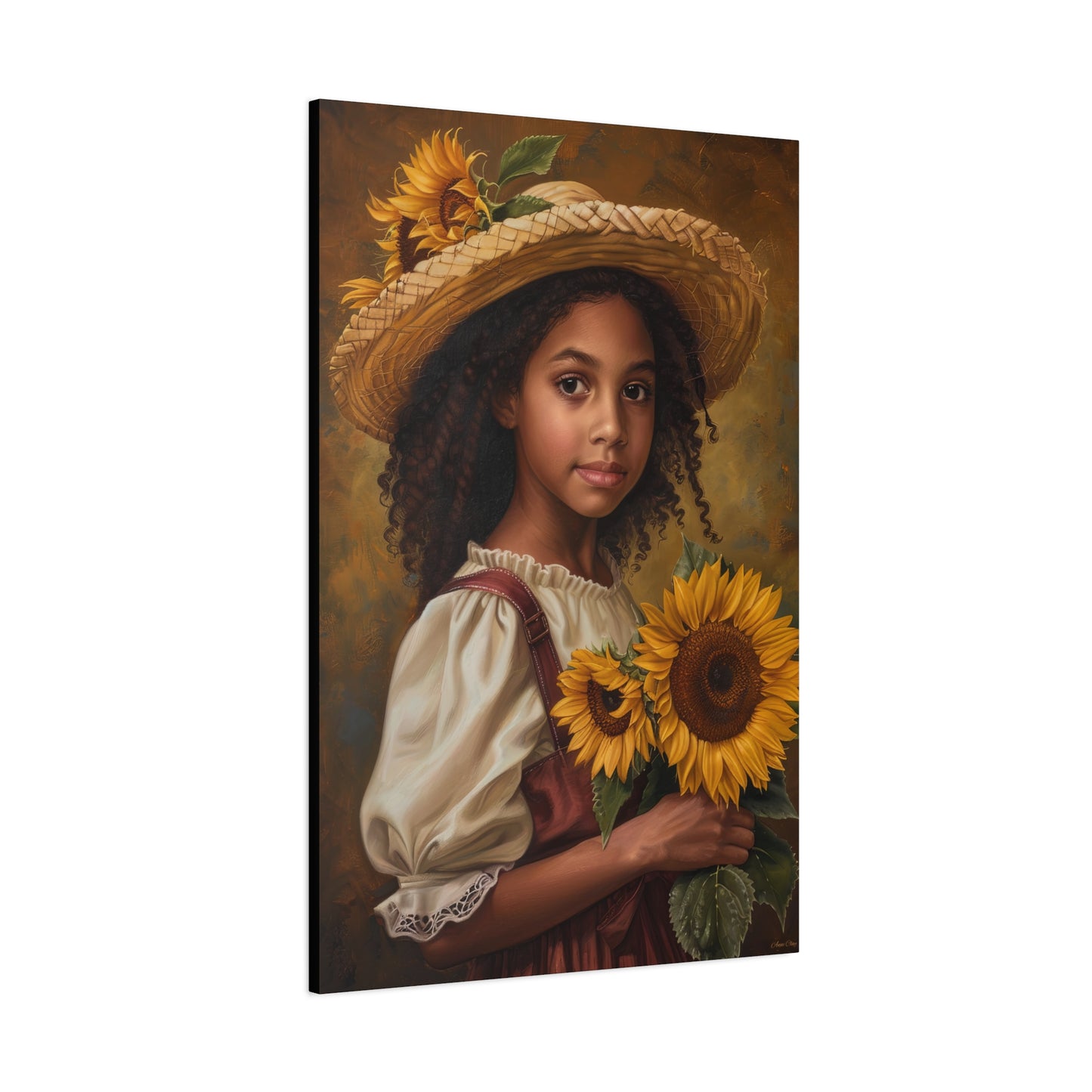 Suzie Sunflower Matte Canvas, Stretched, 1.25"