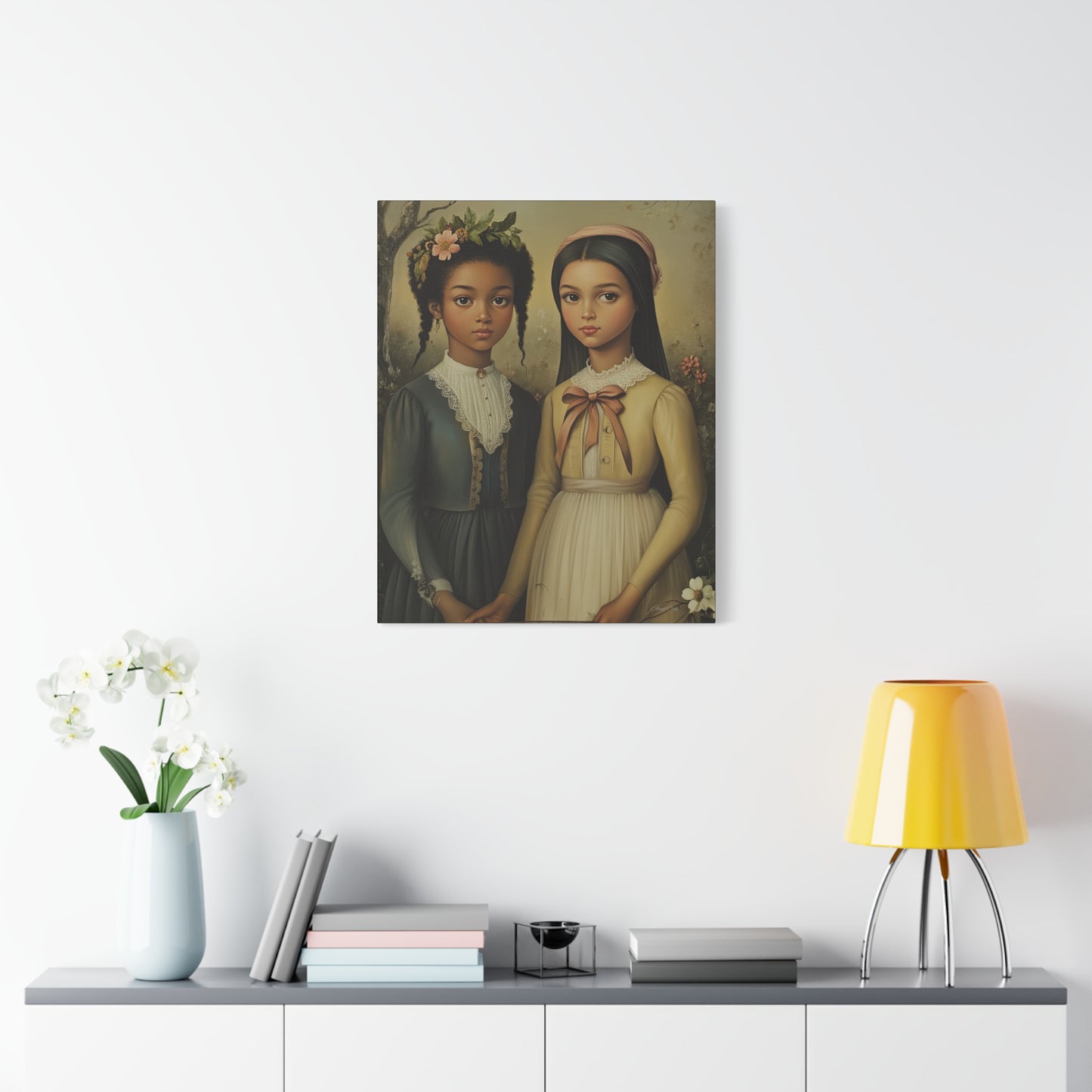 Stretched Matte Canvas Art Print - Diverse Sisterhood Portrait, Wall Decor, Gift for Home, Art Lovers, Gallery Wall