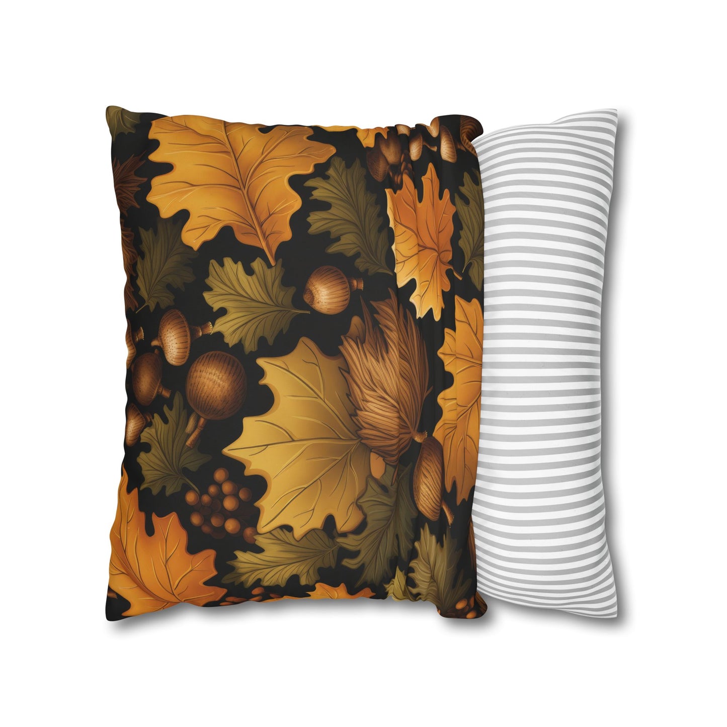 Fall Foliage Square Poly Canvas Pillowcase
