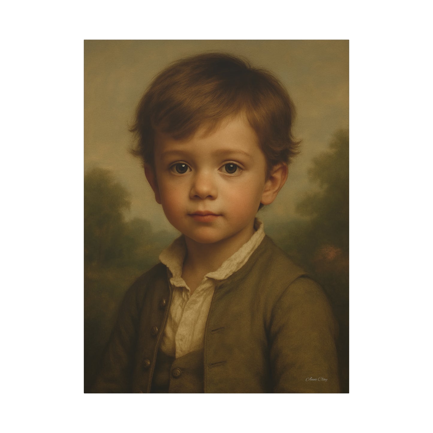 Vintage Child Portrait Canvas Print, Charming Artwork, Home Decor, Gift for Parents, Nursery Wall Art, Classic Style