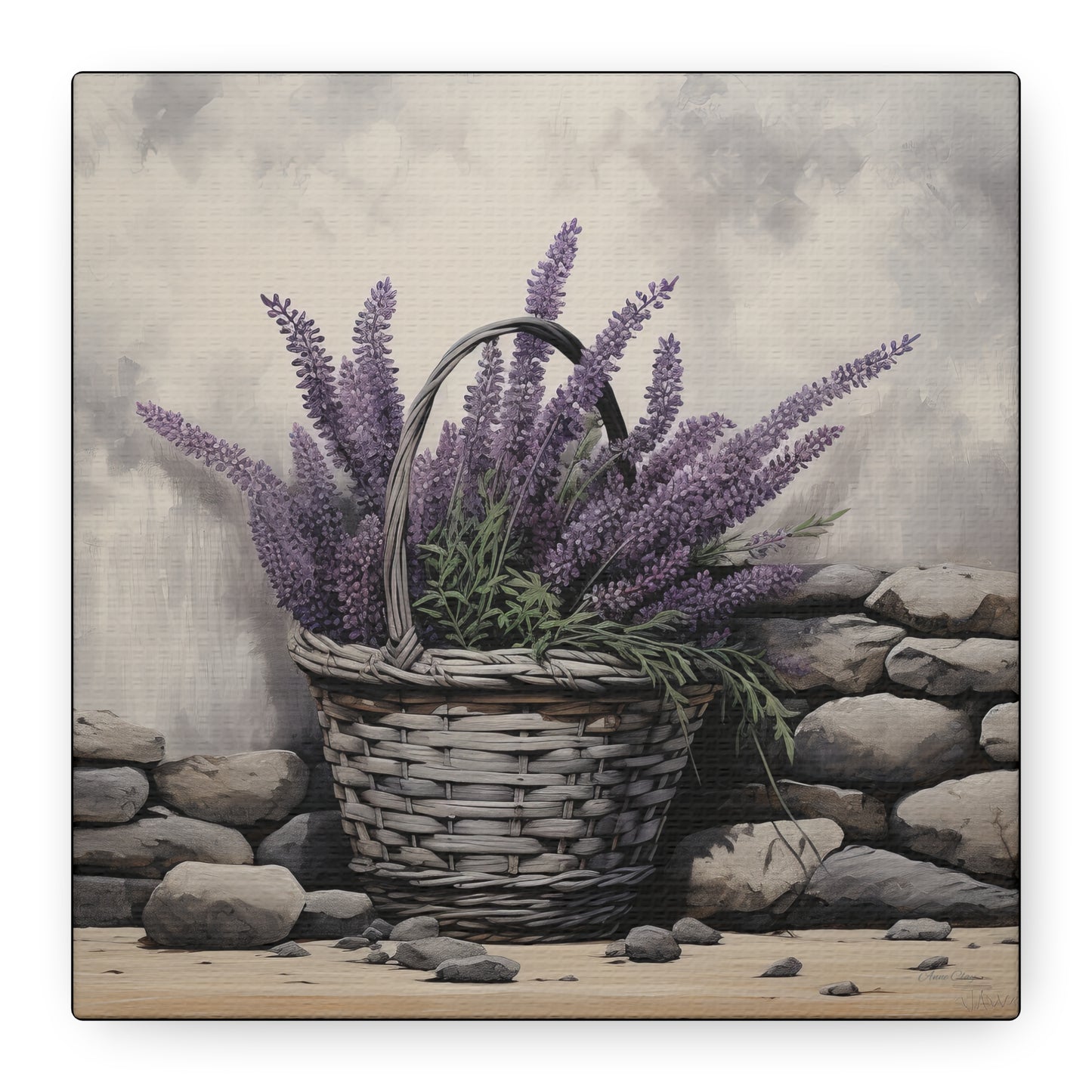 Lavender Stones Matte Canvas, Stretched, 1.25"