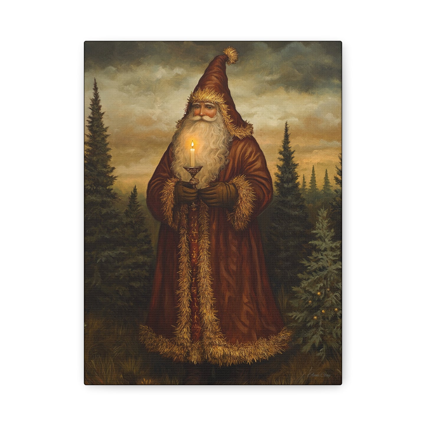 WS Fantasy Santa Matte Canvas, Stretched, 1.25"