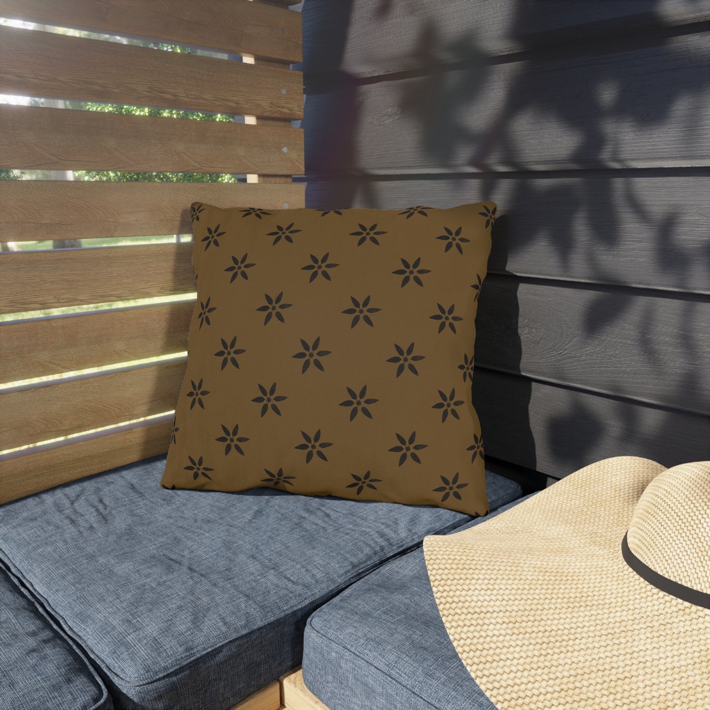 Black Petl on Deep Gold Outdoor Pillows