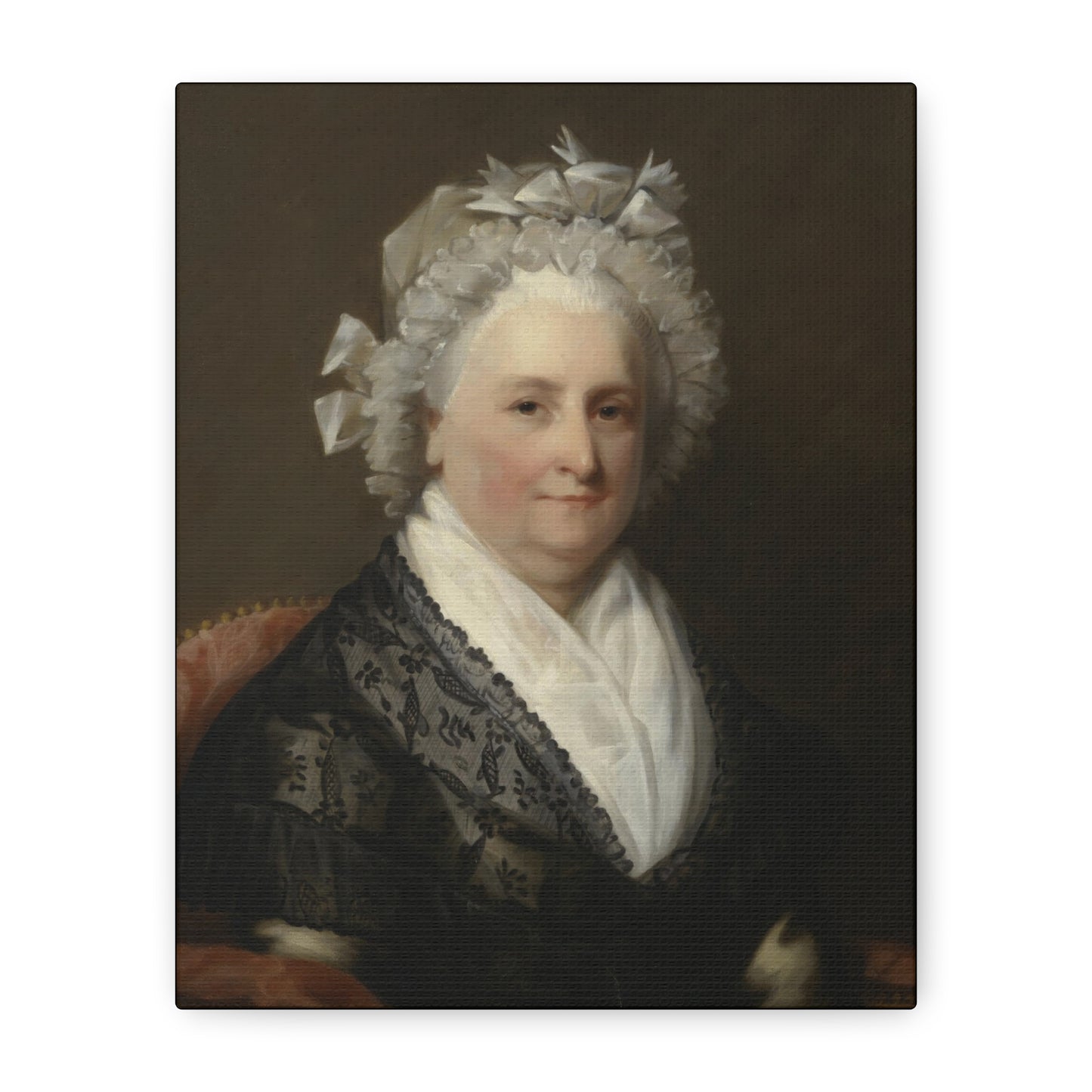 Martha Washington by Gilbert Stuart Classic Portrait Canvas Print - Elegant Home Décor Artwork