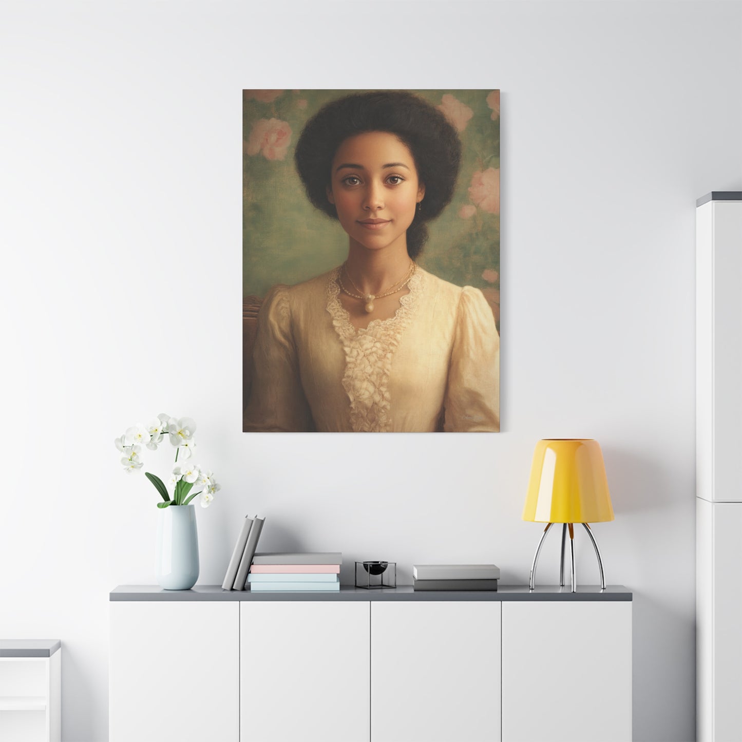 Elegant Portrait Canvas Print, Wall Art, Vintage Home Decor, Art for Living Room, Gallery Wall Decoration, Gift for Art Lovers